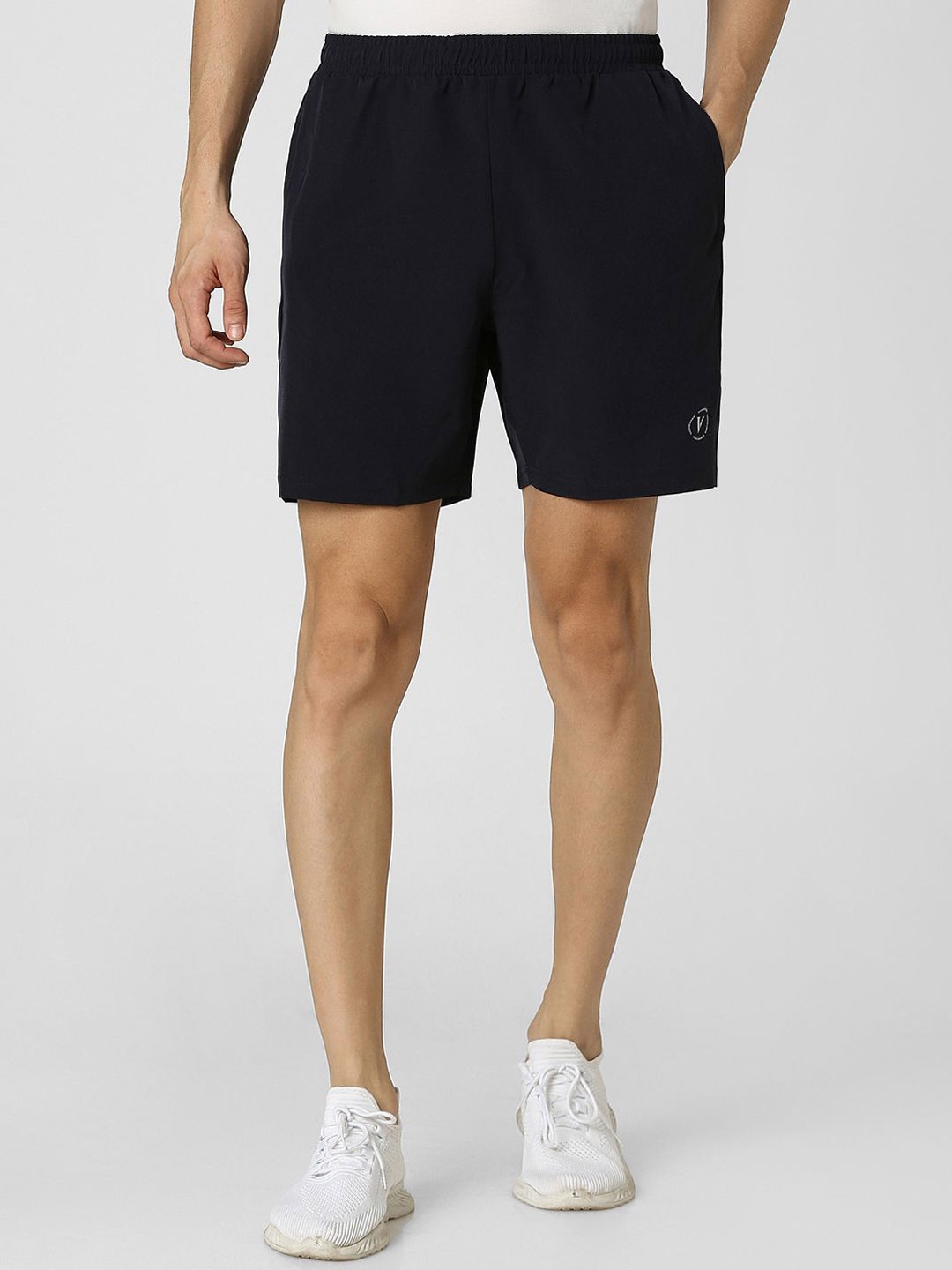 

Van Heusen Flex Men Solid Sports Shorts, Navy blue