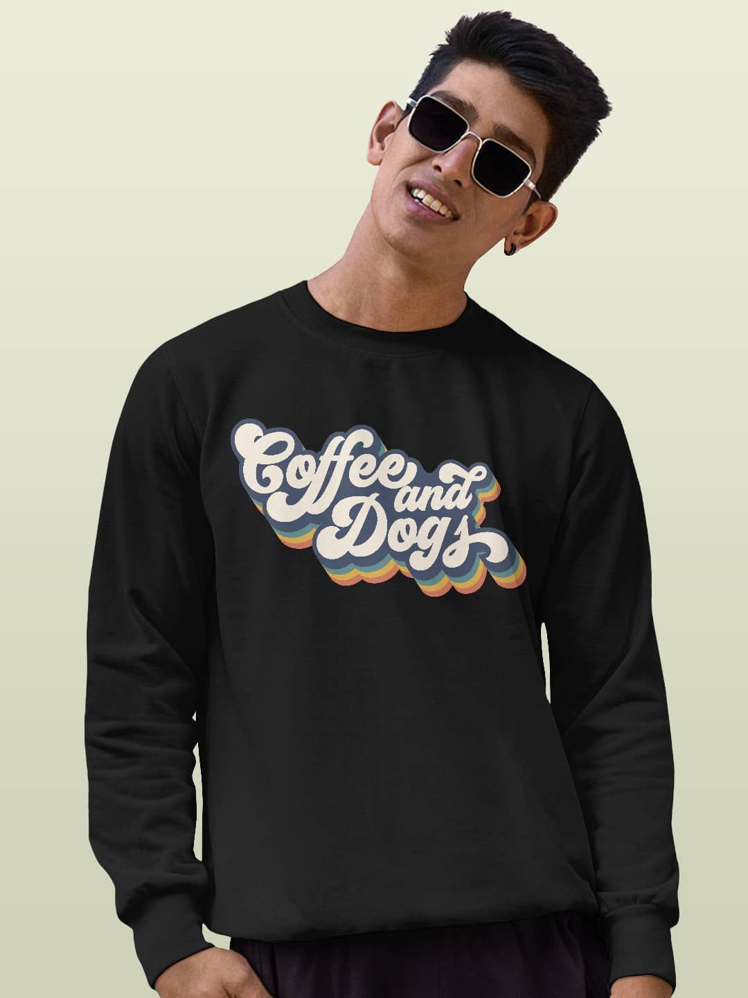 

macmerise Men Printed Sweatshirt, Black