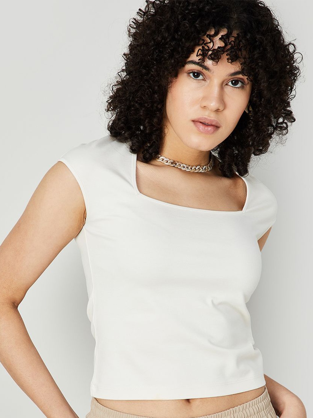 

Ginger by Lifestyle Crop Top, Cream