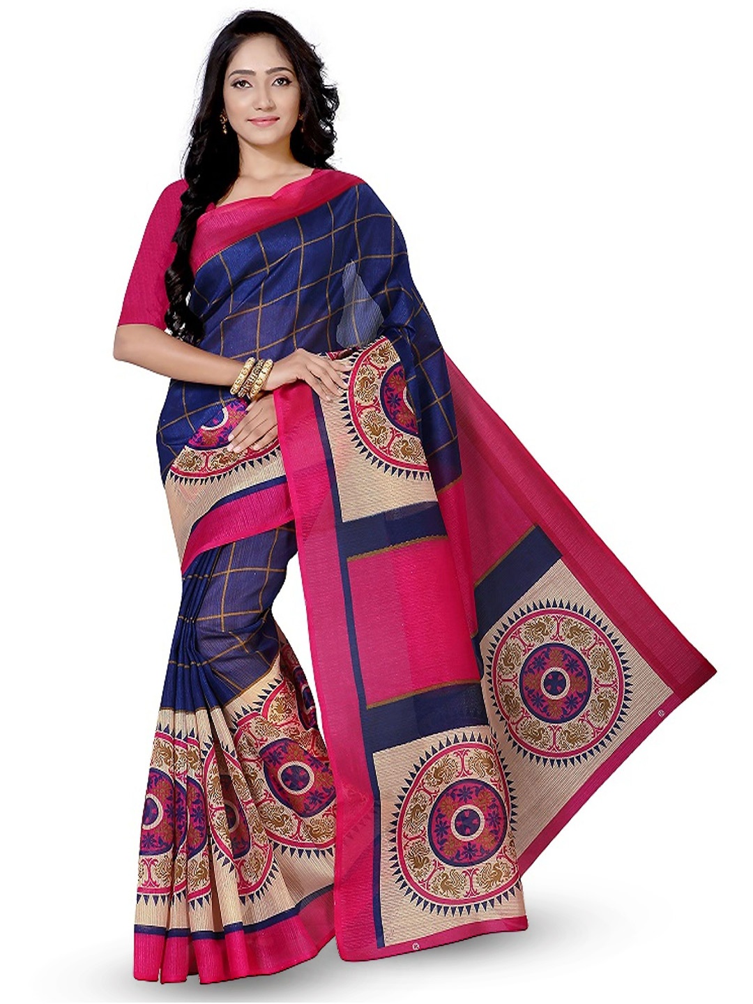 

RUNAYA NX Ethnic Motifs Art Silk Saree, Multi