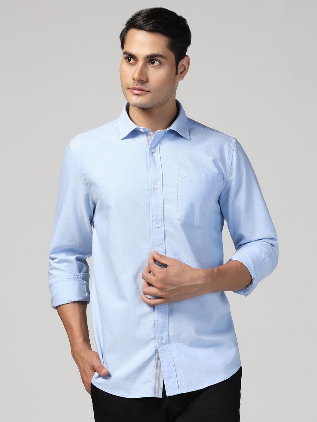 

Blackberrys Men Slim Fit Opaque Casual Shirt, Blue
