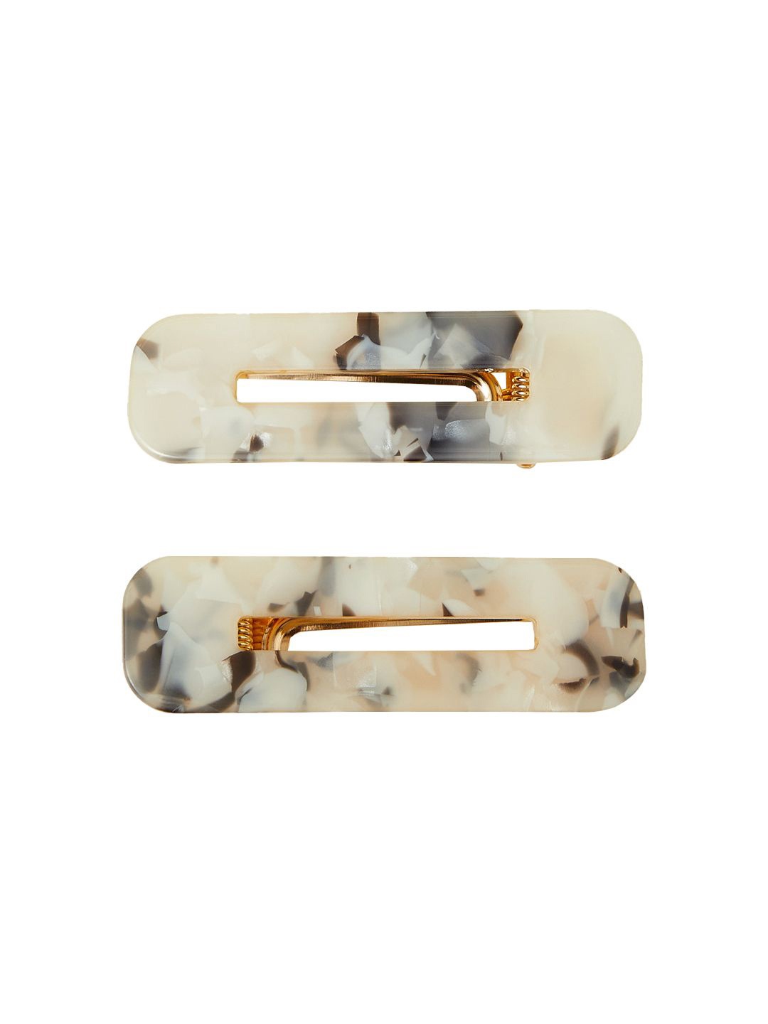 

Accessorize Women Set of 2 Tic Tac Hair Clip, Cream