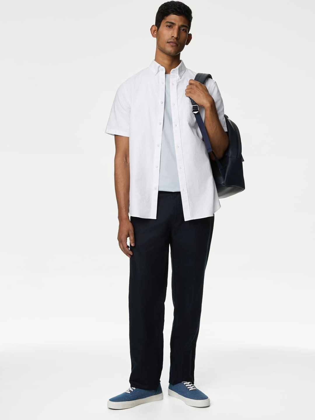 

Marks & Spencer Men Opaque Checked Casual Shirt, White