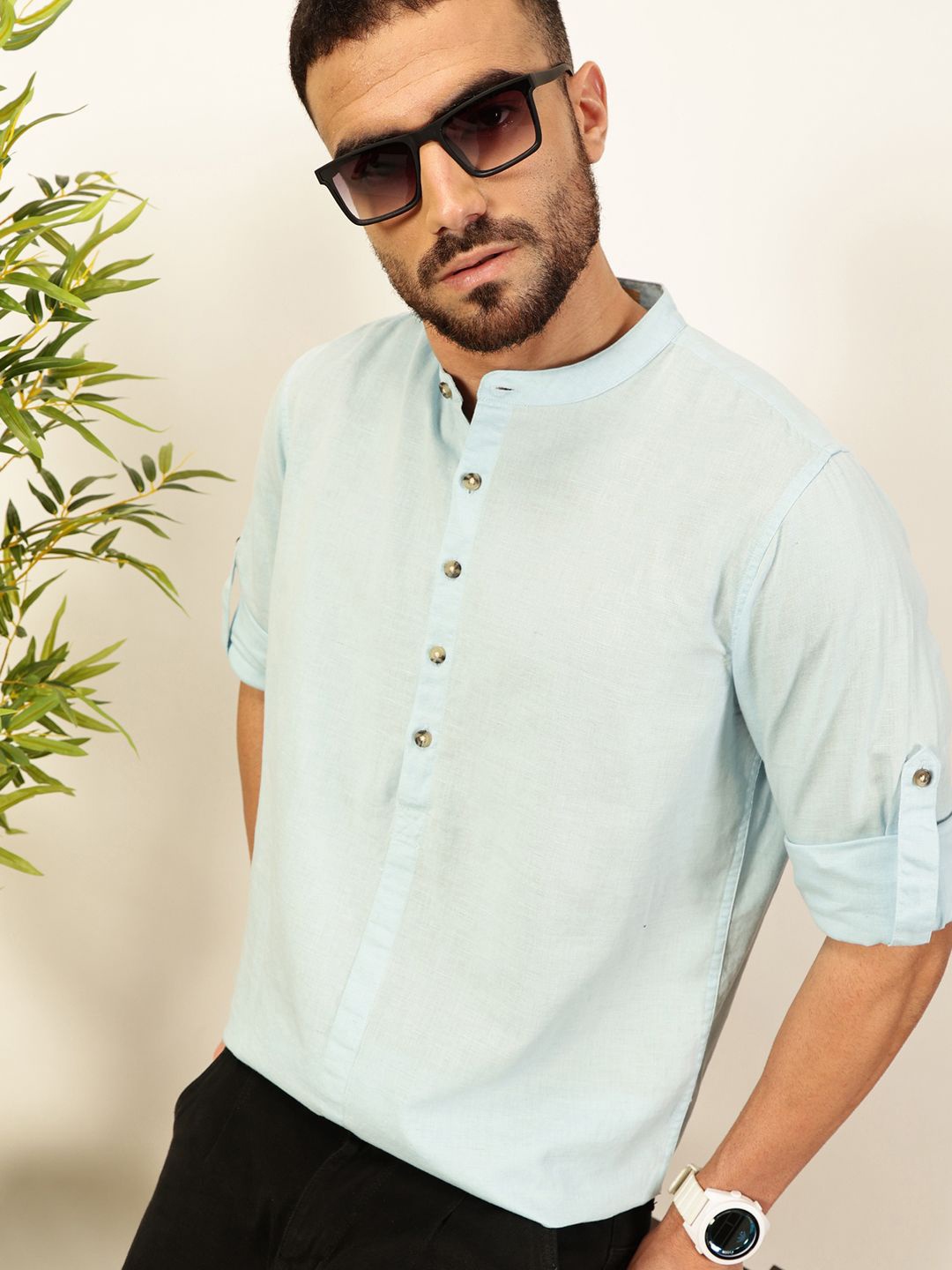 

Thomas Scott Men Premium Opaque Casual Shirt, Blue