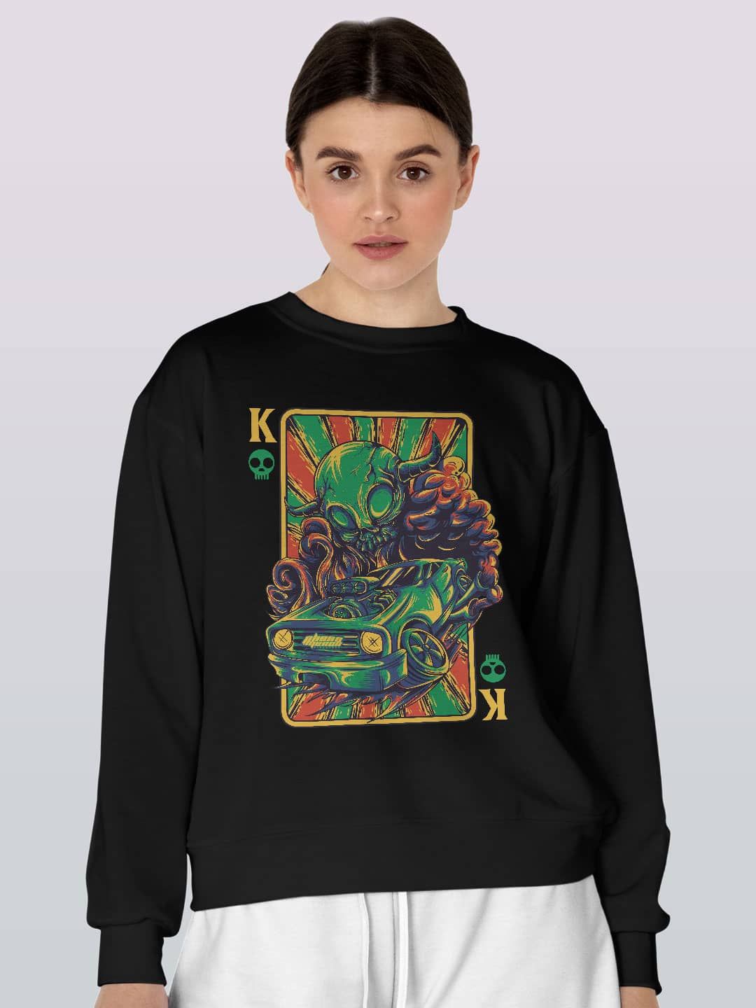 

macmerise Men Printed Sweatshirt, Black