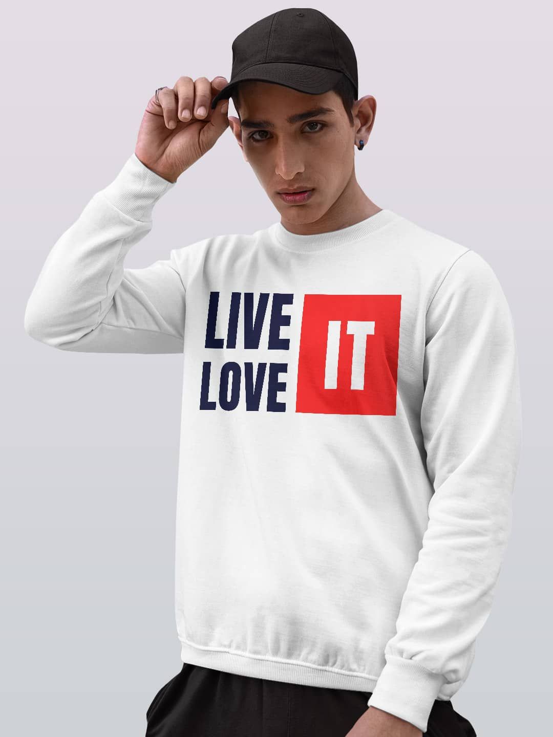 

macmerise Men Printed Sweatshirt, White