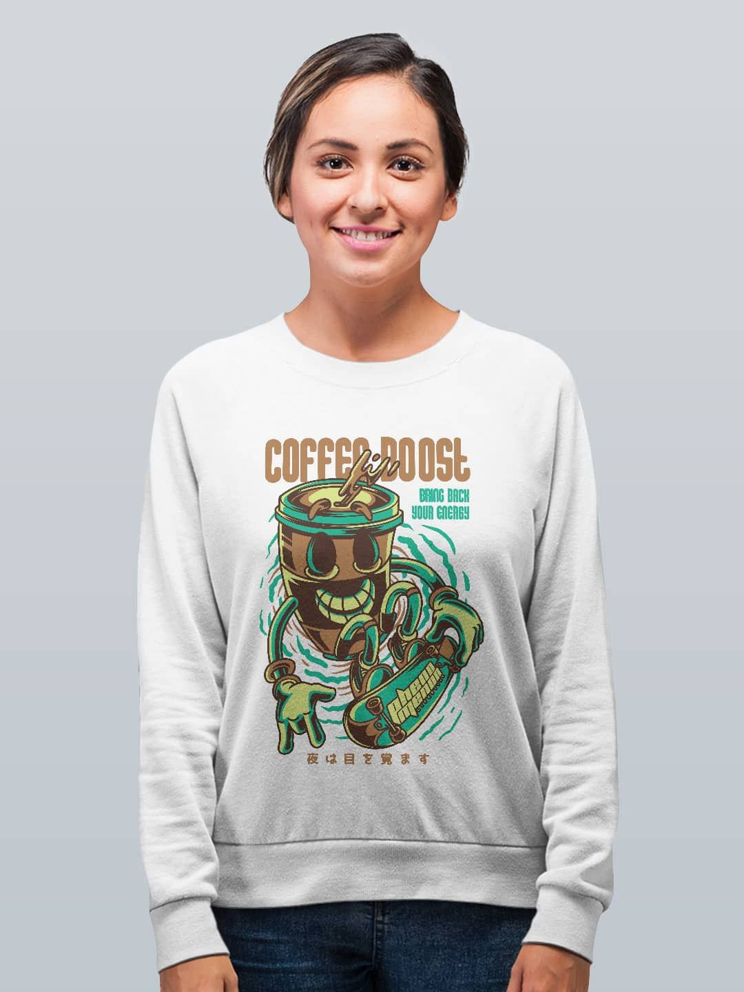 

macmerise Men Printed Sweatshirt, White