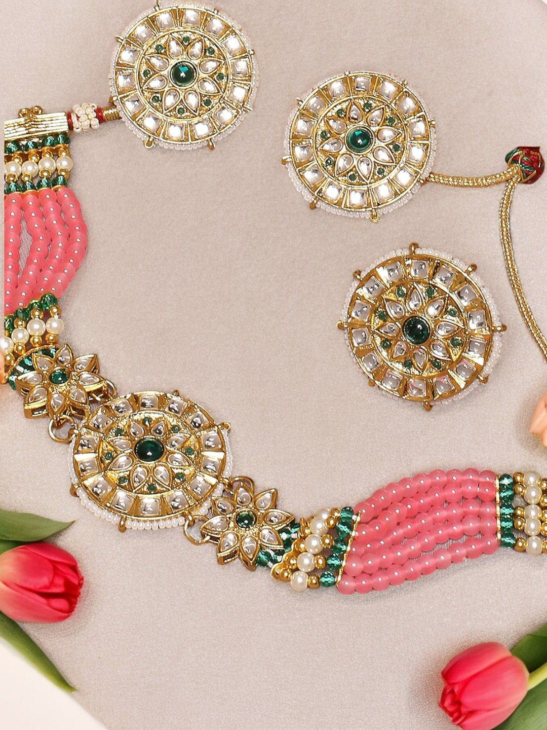 

Anouk Gold-Toned Kundan Studded Jewellery Set