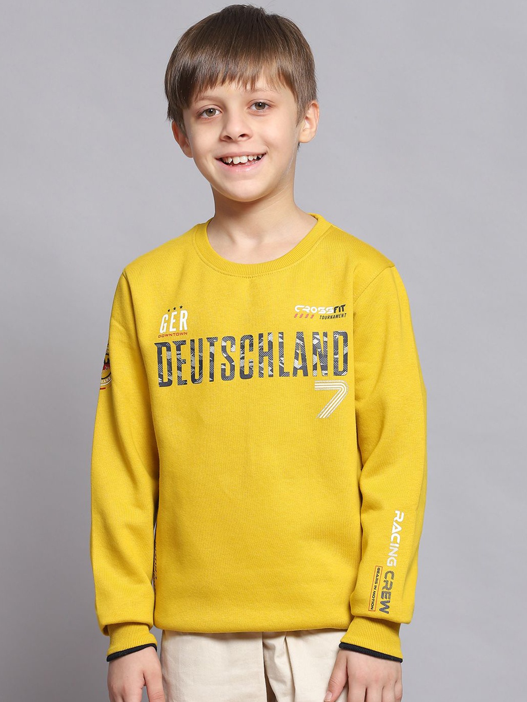 

Monte Carlo Boys Printed Sweatshirt, Yellow