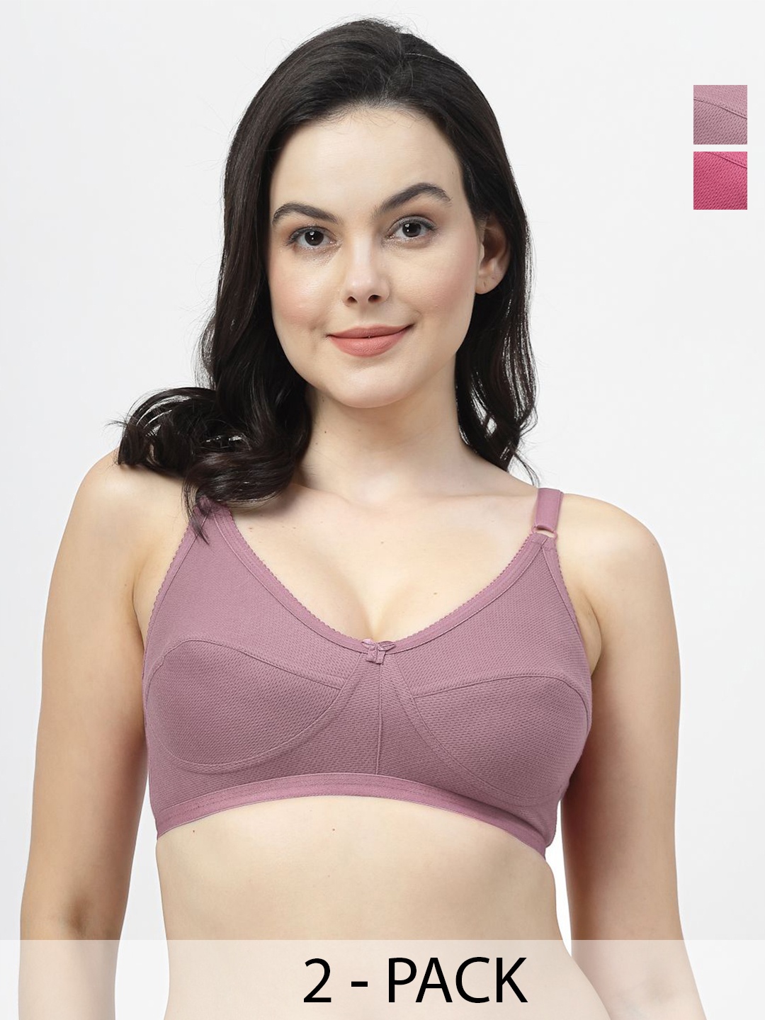 

SHYAM SONS FLAIR Pack of 2 Women Full Coverage Bra, Purple