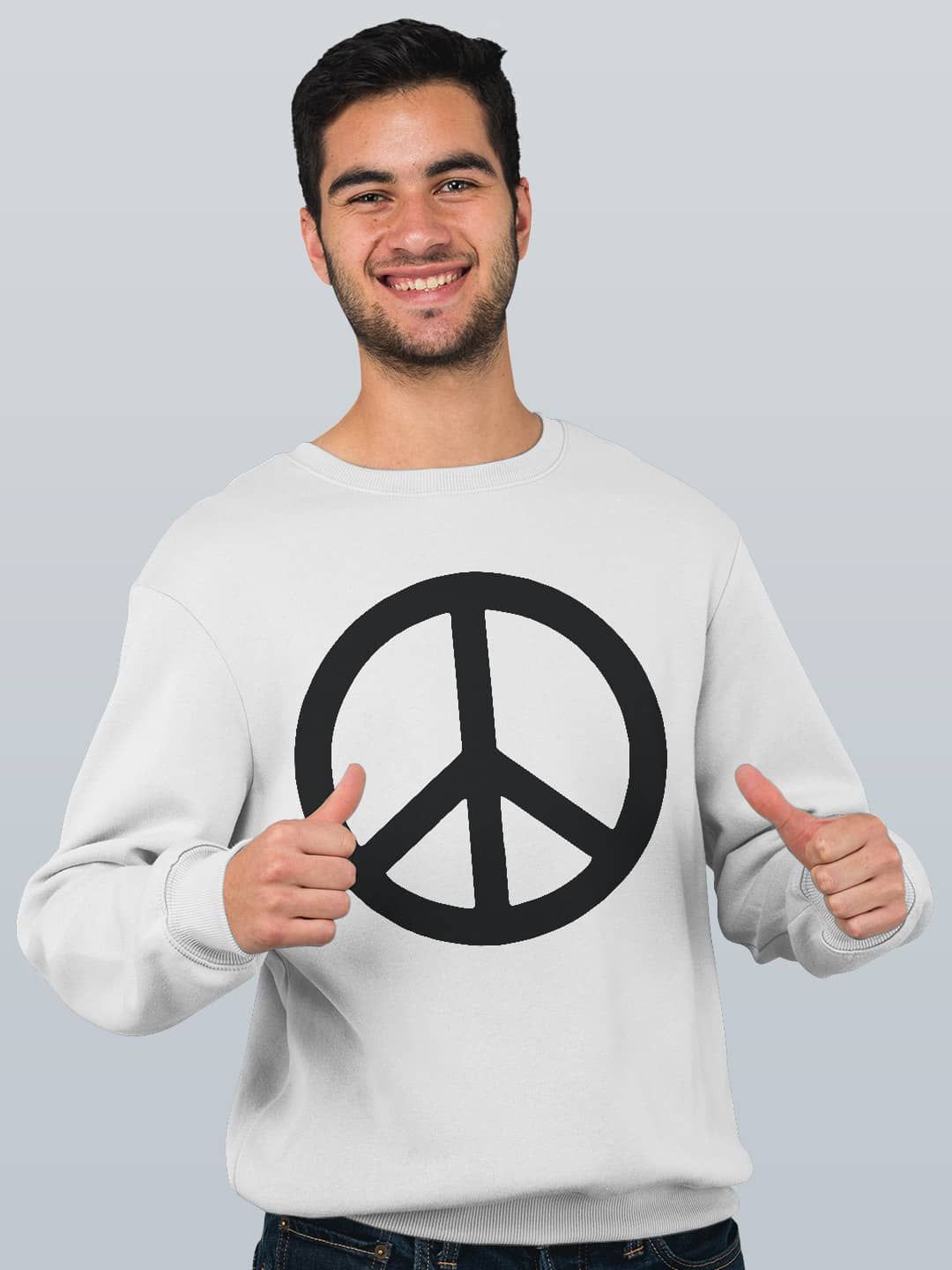 

macmerise Men Printed Sweatshirt, White