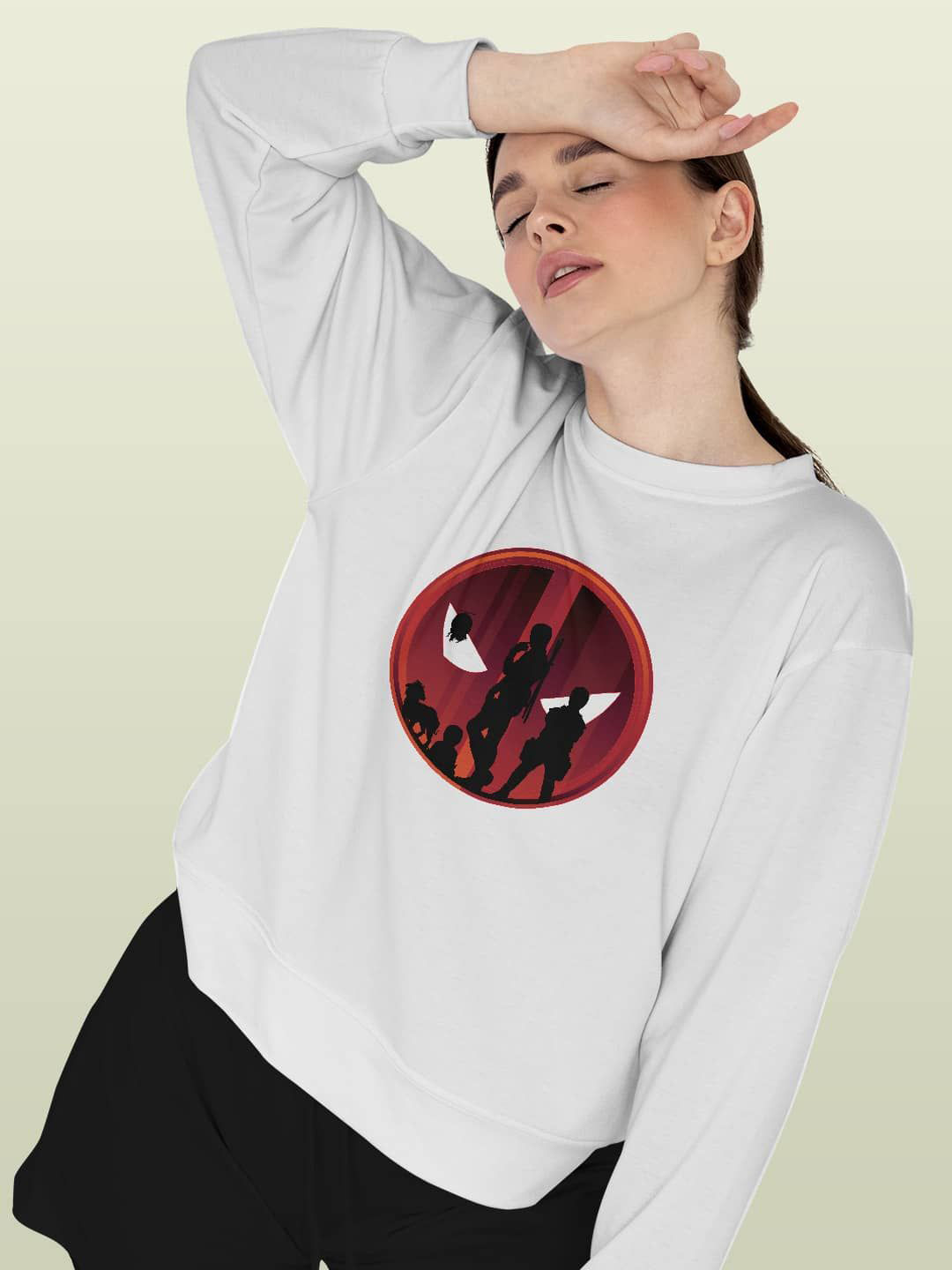 

macmerise Men Printed Sweatshirt, White
