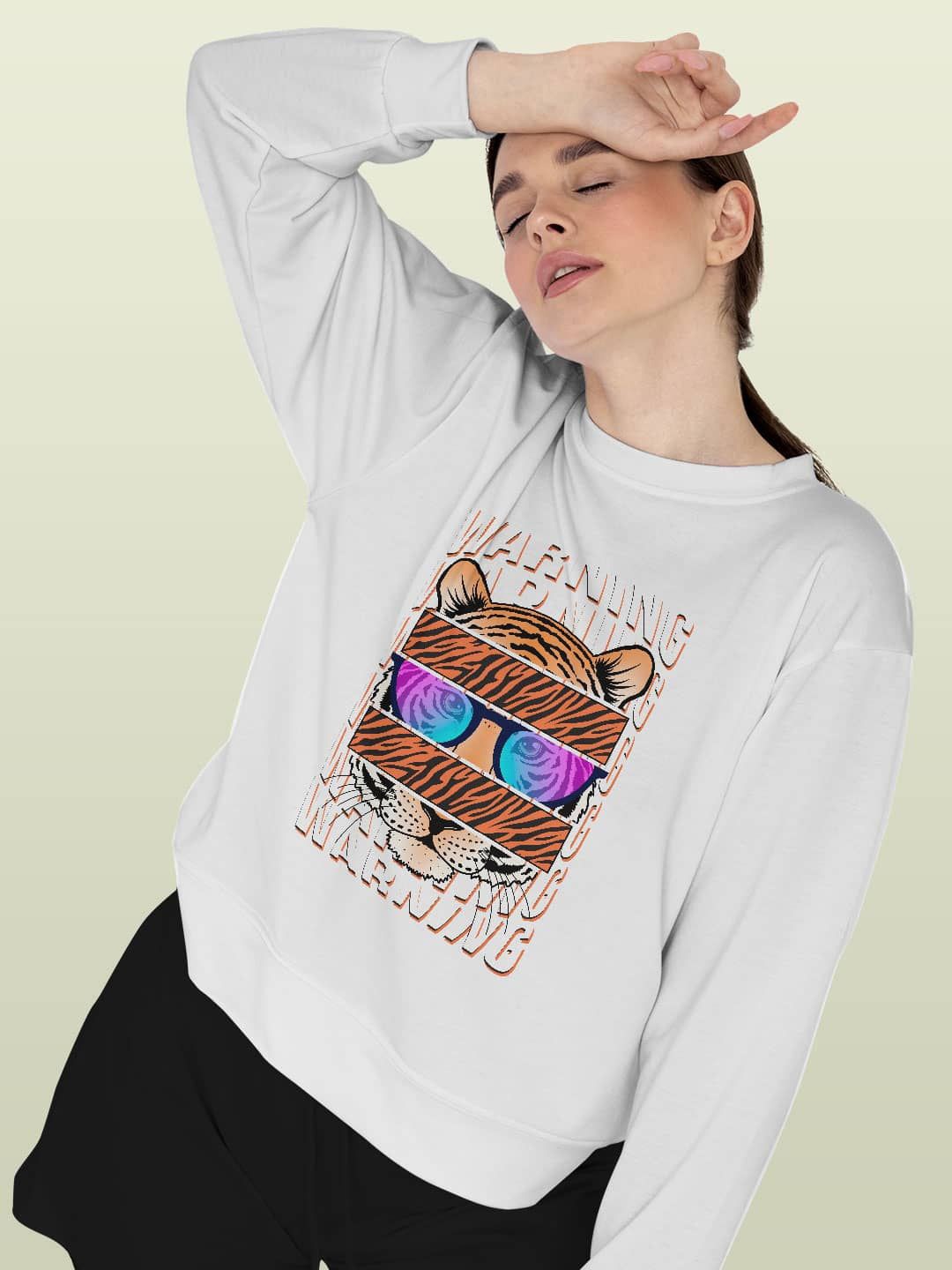 

macmerise Men Printed Sweatshirt, White