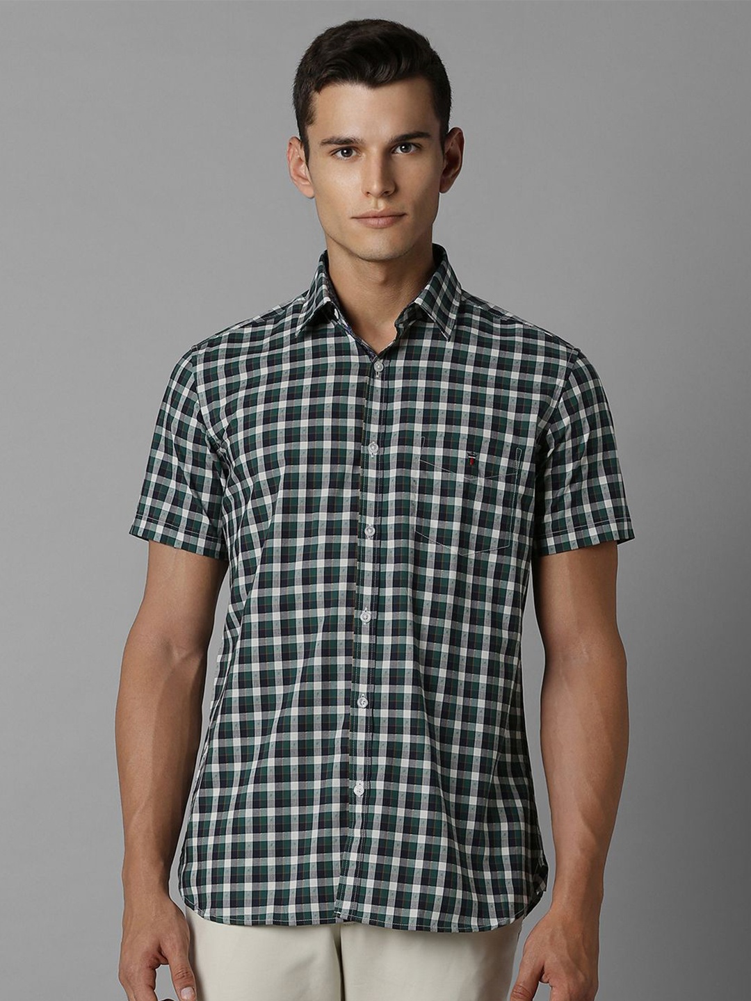 

Louis Philippe Sport Men Slim Fit Tartan Checks Opaque Checked Casual Shirt, Multi