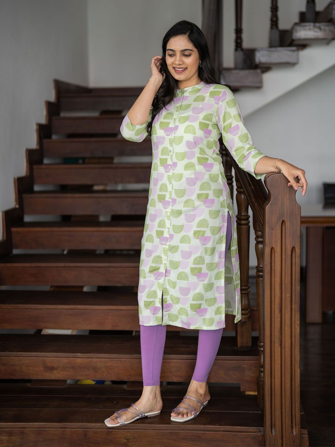 

HAY Women Striped Liva Kurta, Green