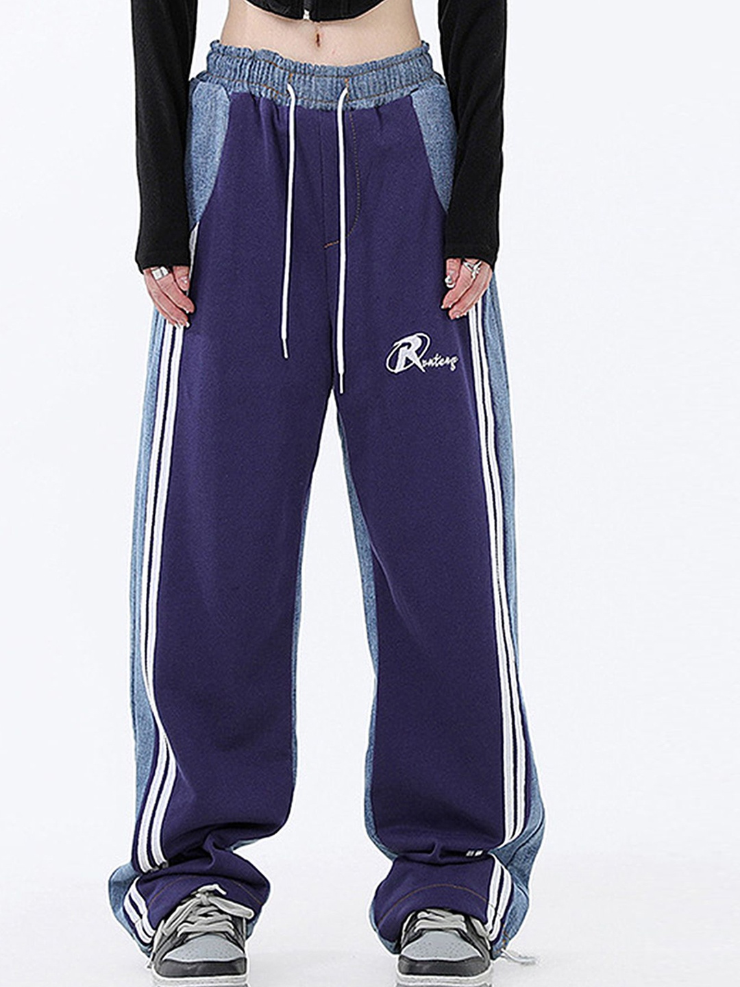 

LULU & SKY Women Loose Fit Track pant, Purple