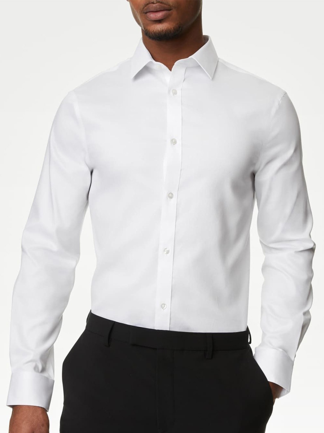 

Marks & Spencer Men Slim Fit Opaque Casual Shirt, White