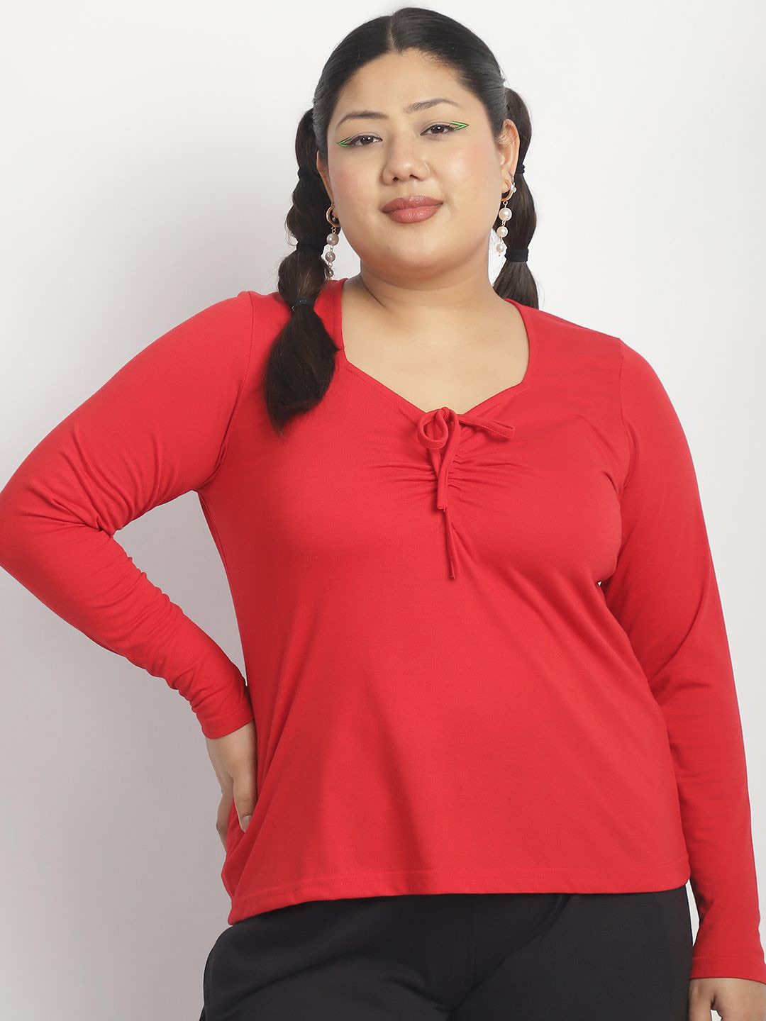 

thkgrlz Tie-Up Neck Top, Red