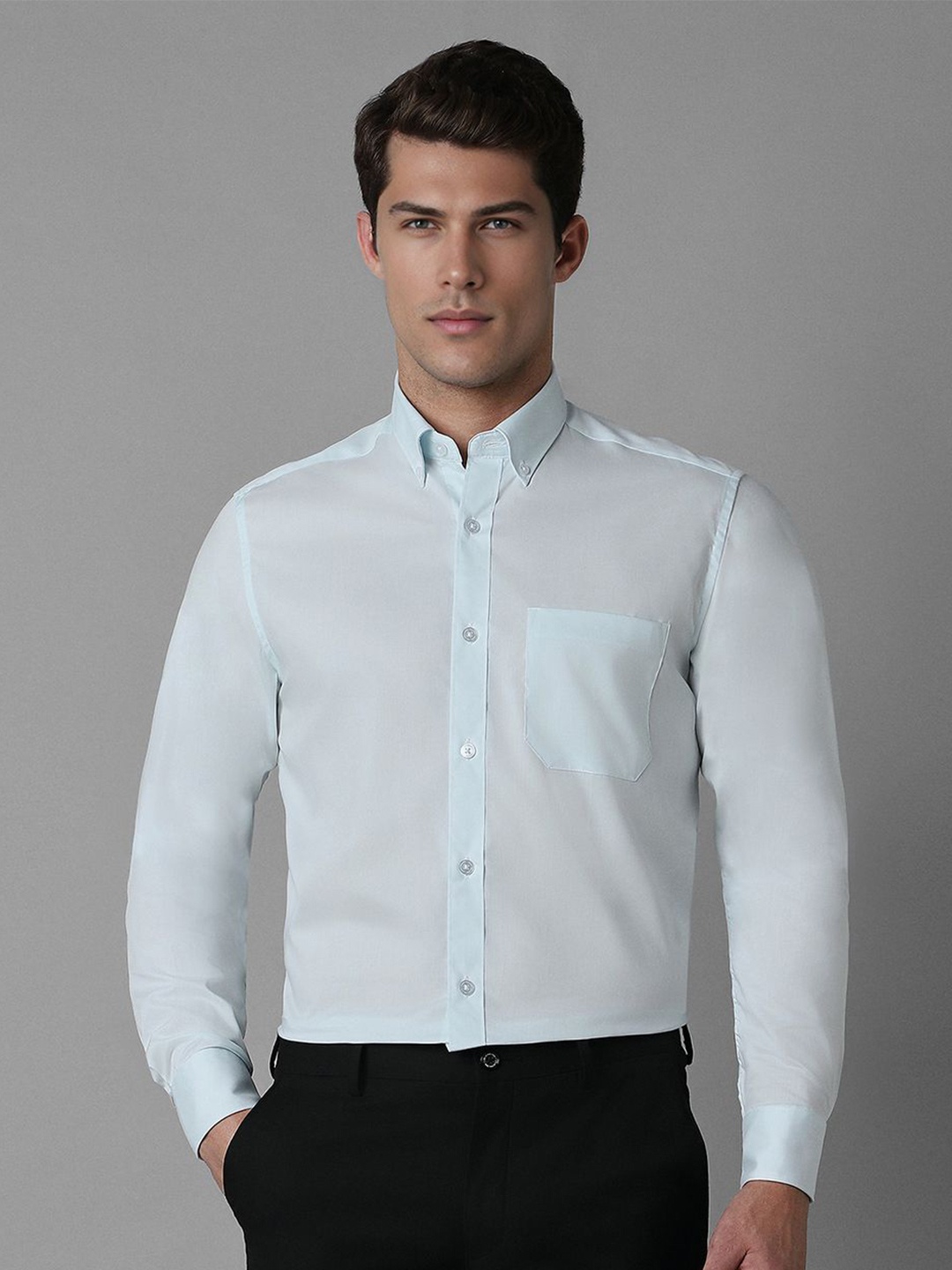

Louis Philippe Men Opaque Formal Shirt, Blue