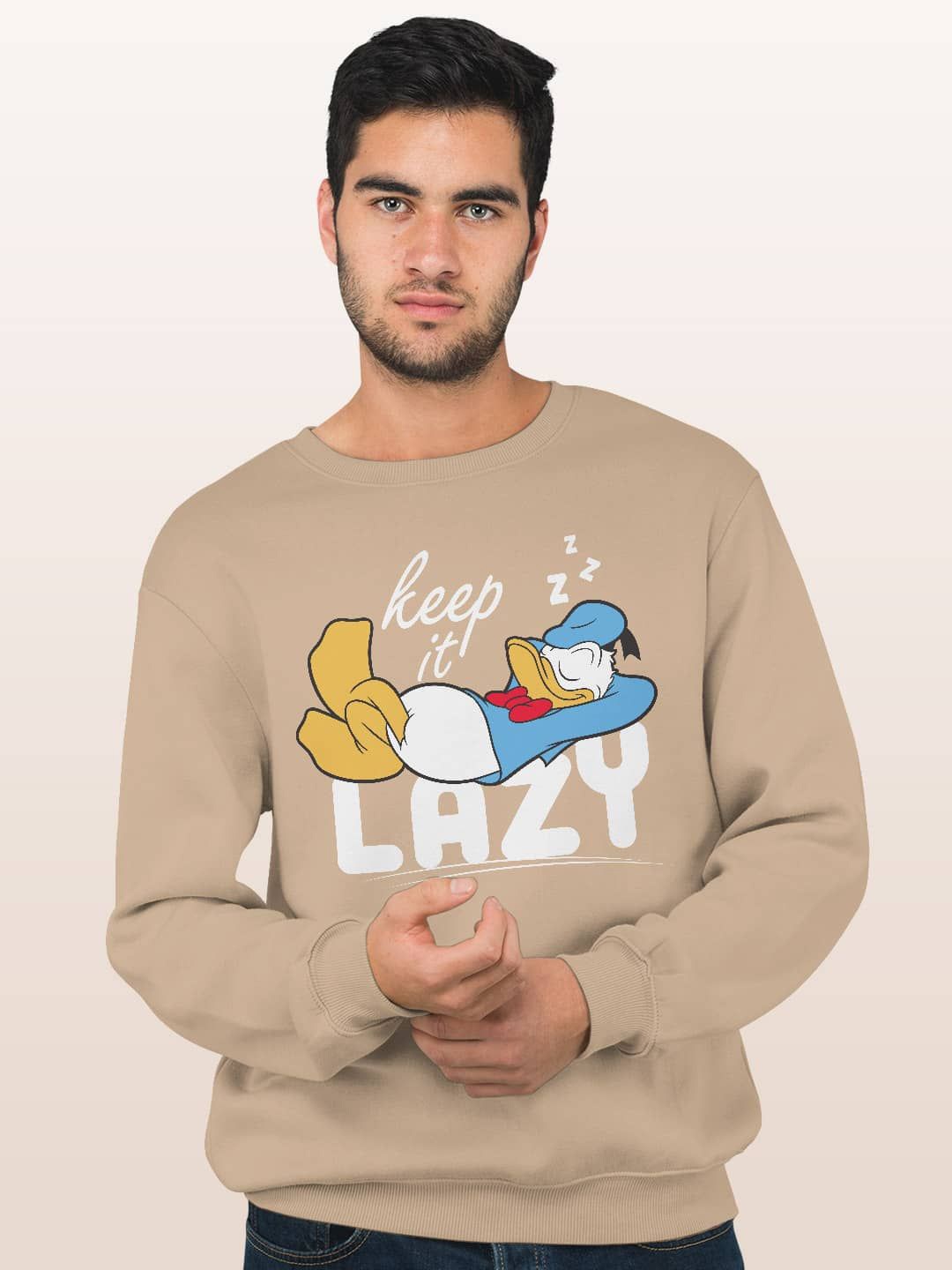 

macmerise Men Printed Sweatshirt, Beige