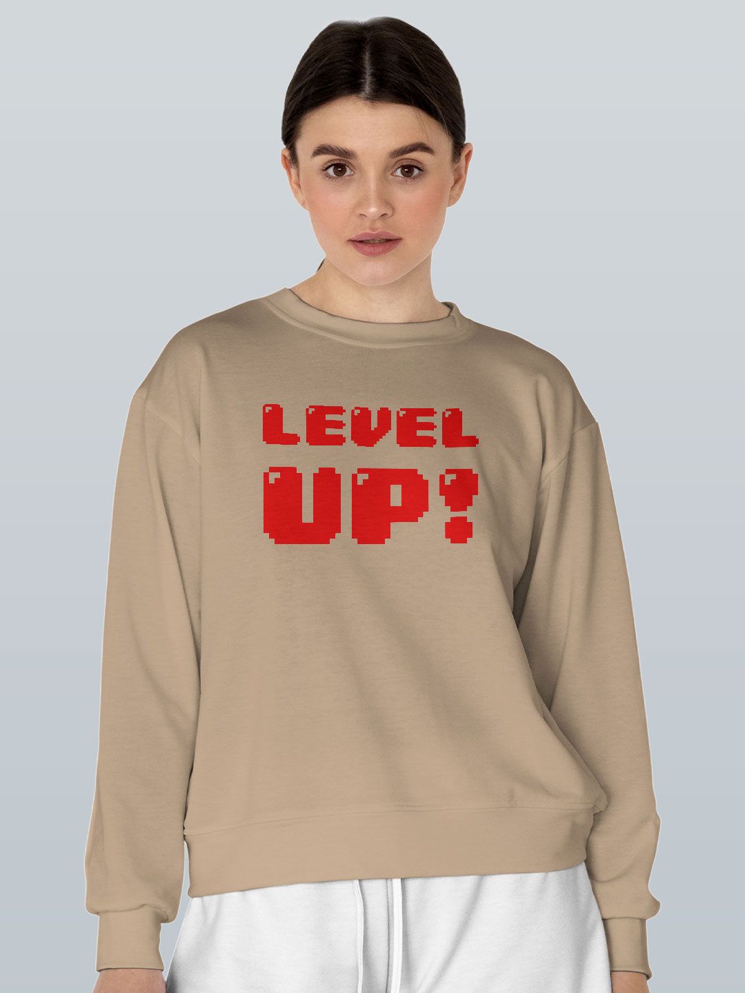 

macmerise Men Printed Sweatshirt, Beige