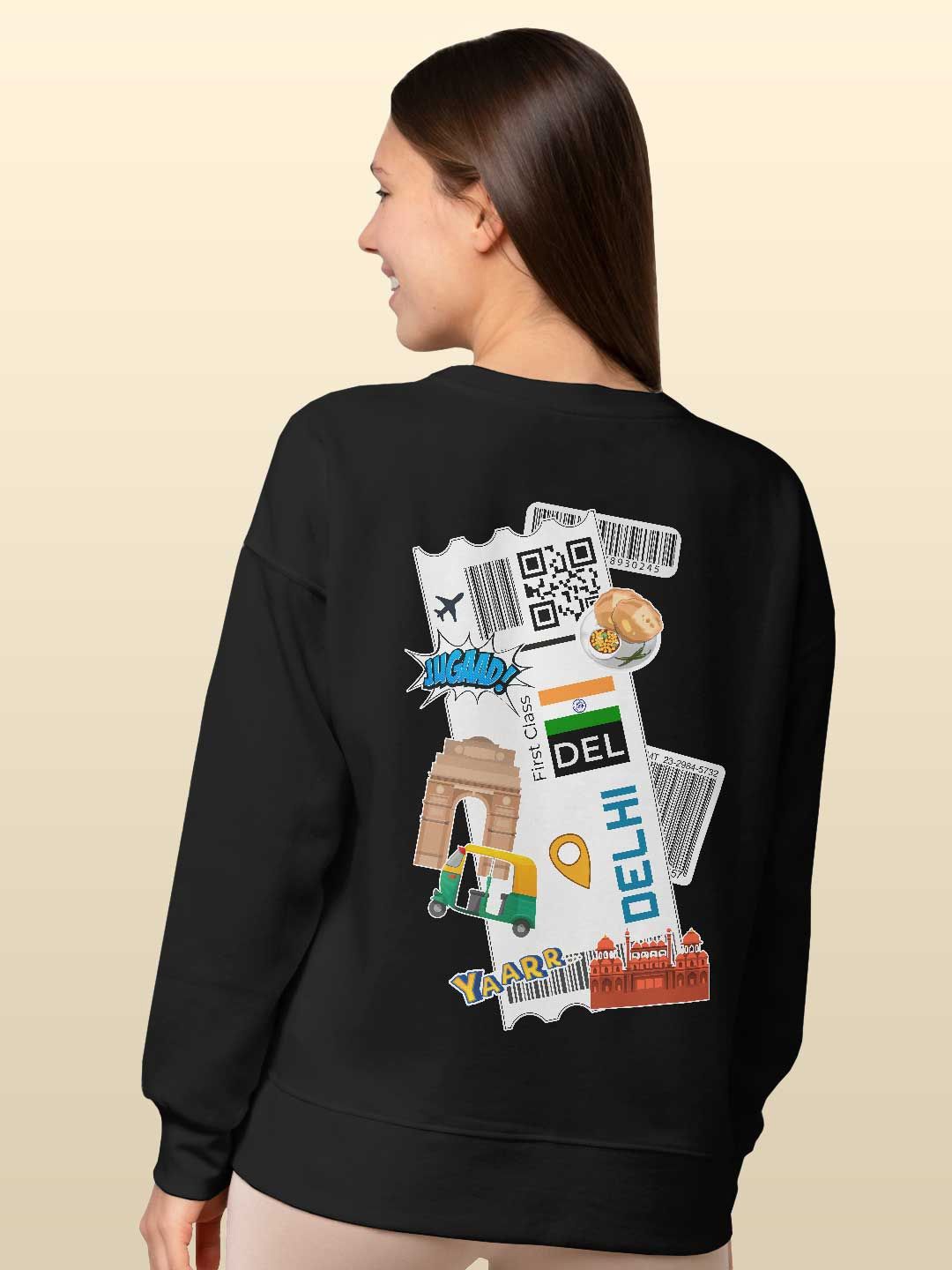 

macmerise Men Printed Sweatshirt, Black