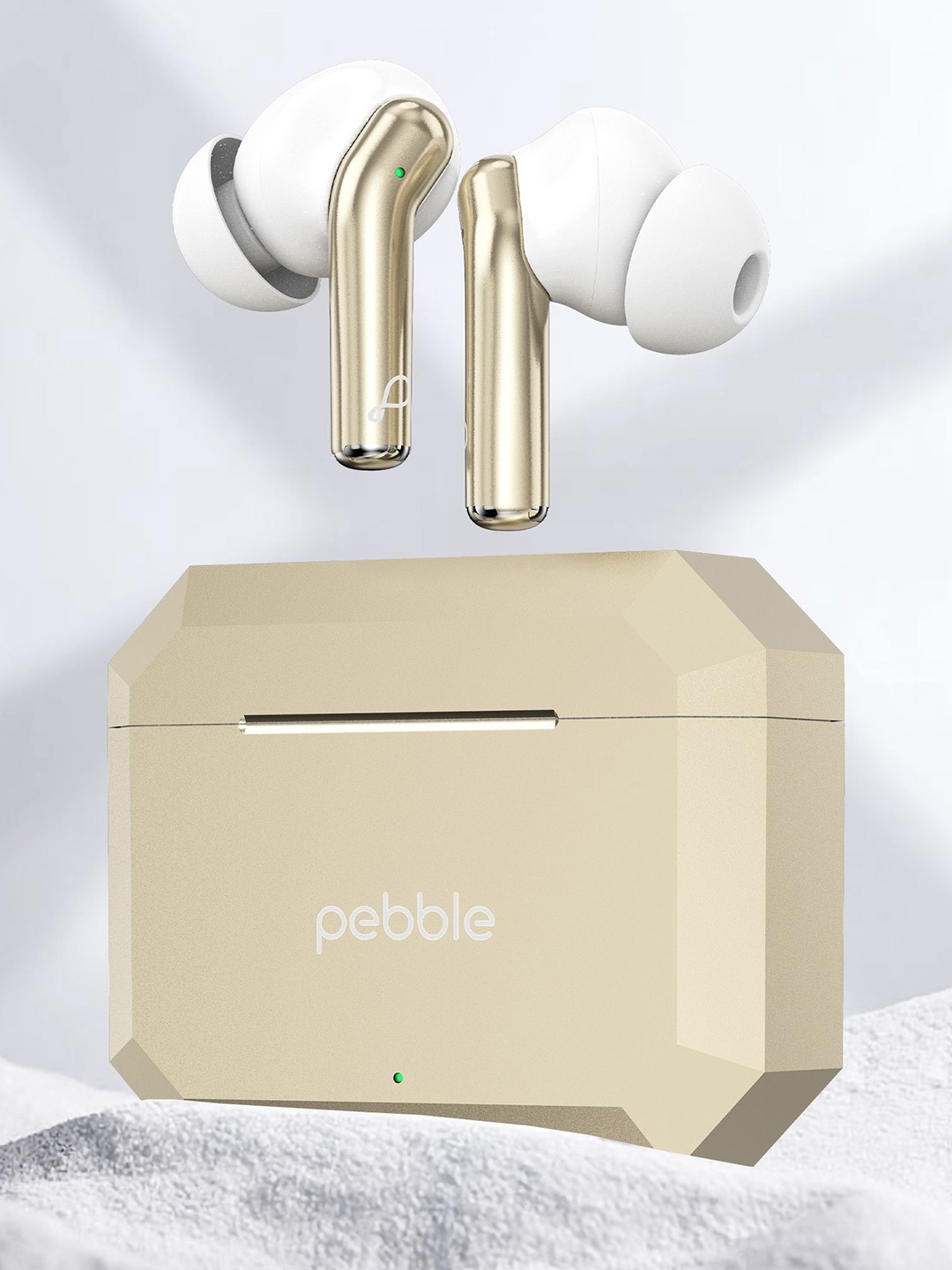 

pebble Glory Buds AI ENC 10mm Dynamic Drive Bluetooth Headset, Gold