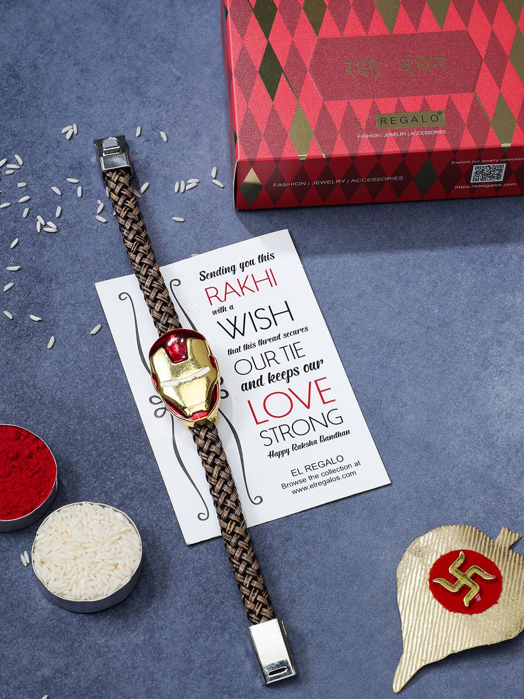 

EL REGALO Boys Wraparound Rakhi, Gold