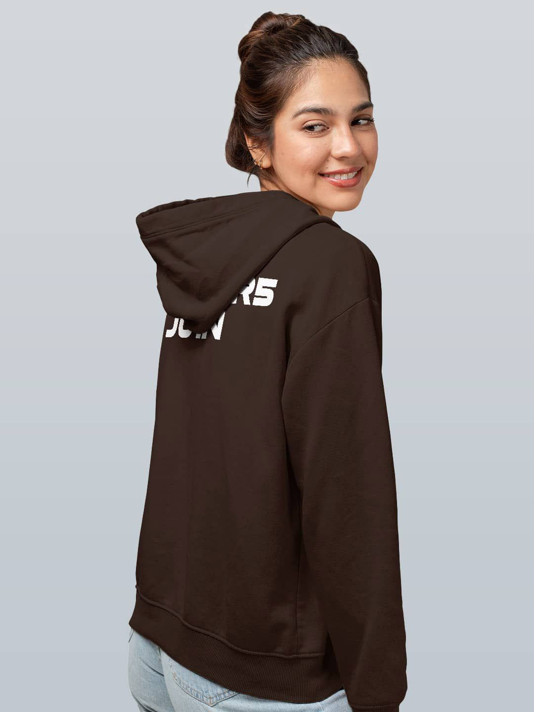 

macmerise Women Hooded Sweatshirt, Brown