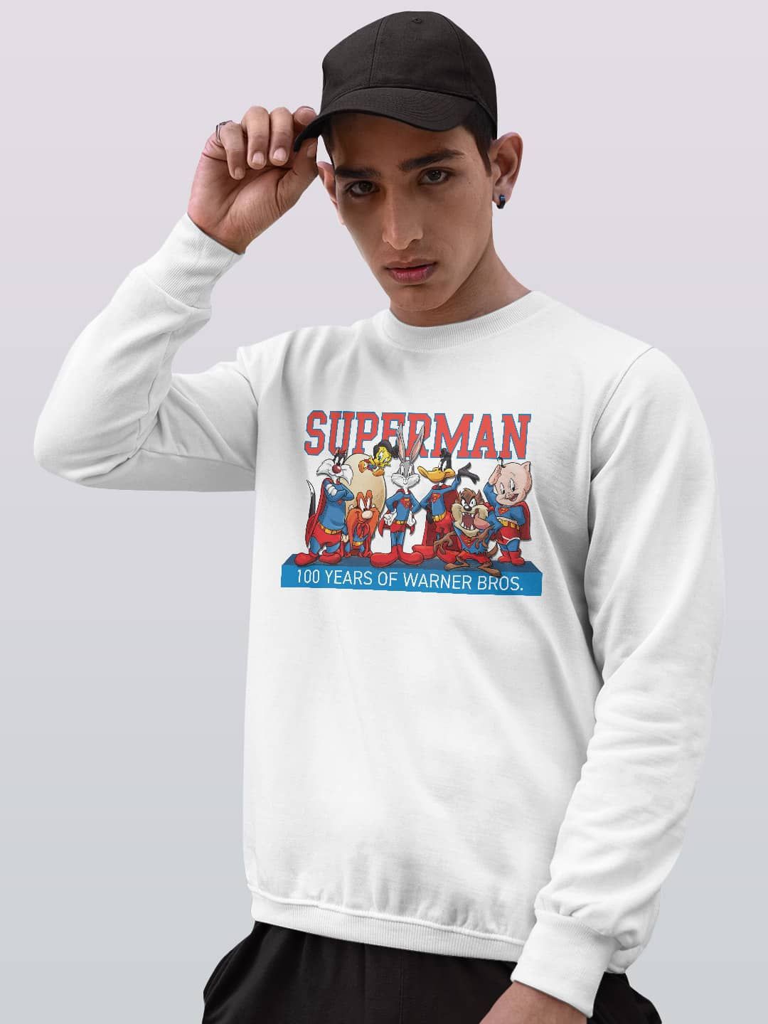 

macmerise Men Printed Sweatshirt, White