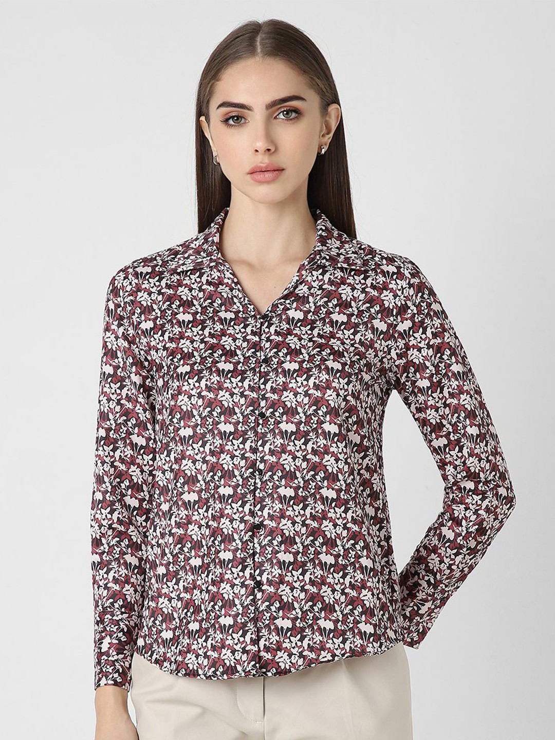 

Van Heusen Woman Women Floral Opaque Printed Formal Shirt, Multi