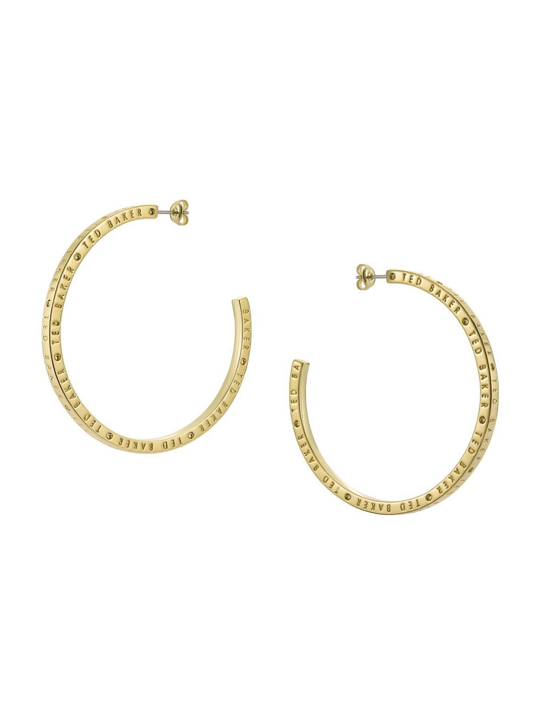 

Ted Baker Loa Logo Gold-Plated Circular Half Hoop Earrings