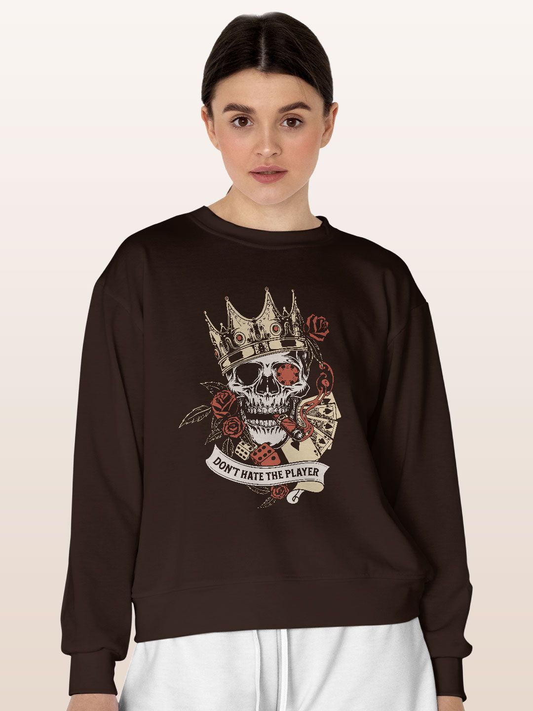 

macmerise Men Printed Sweatshirt, Brown