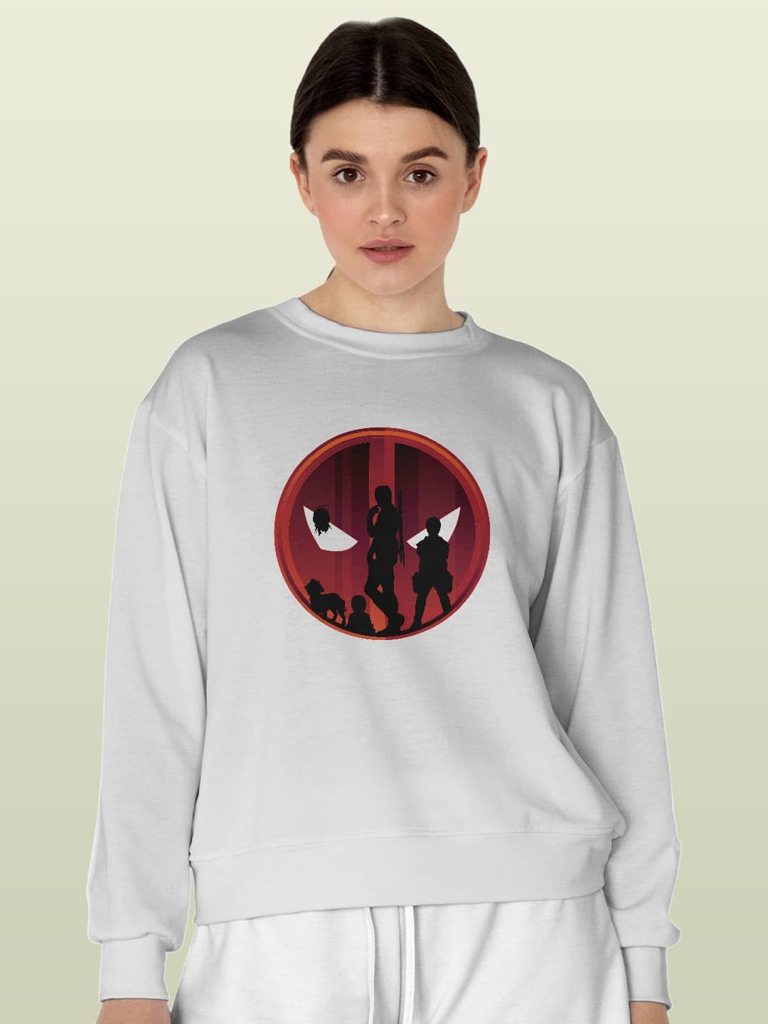 

macmerise Men Printed Sweatshirt, White