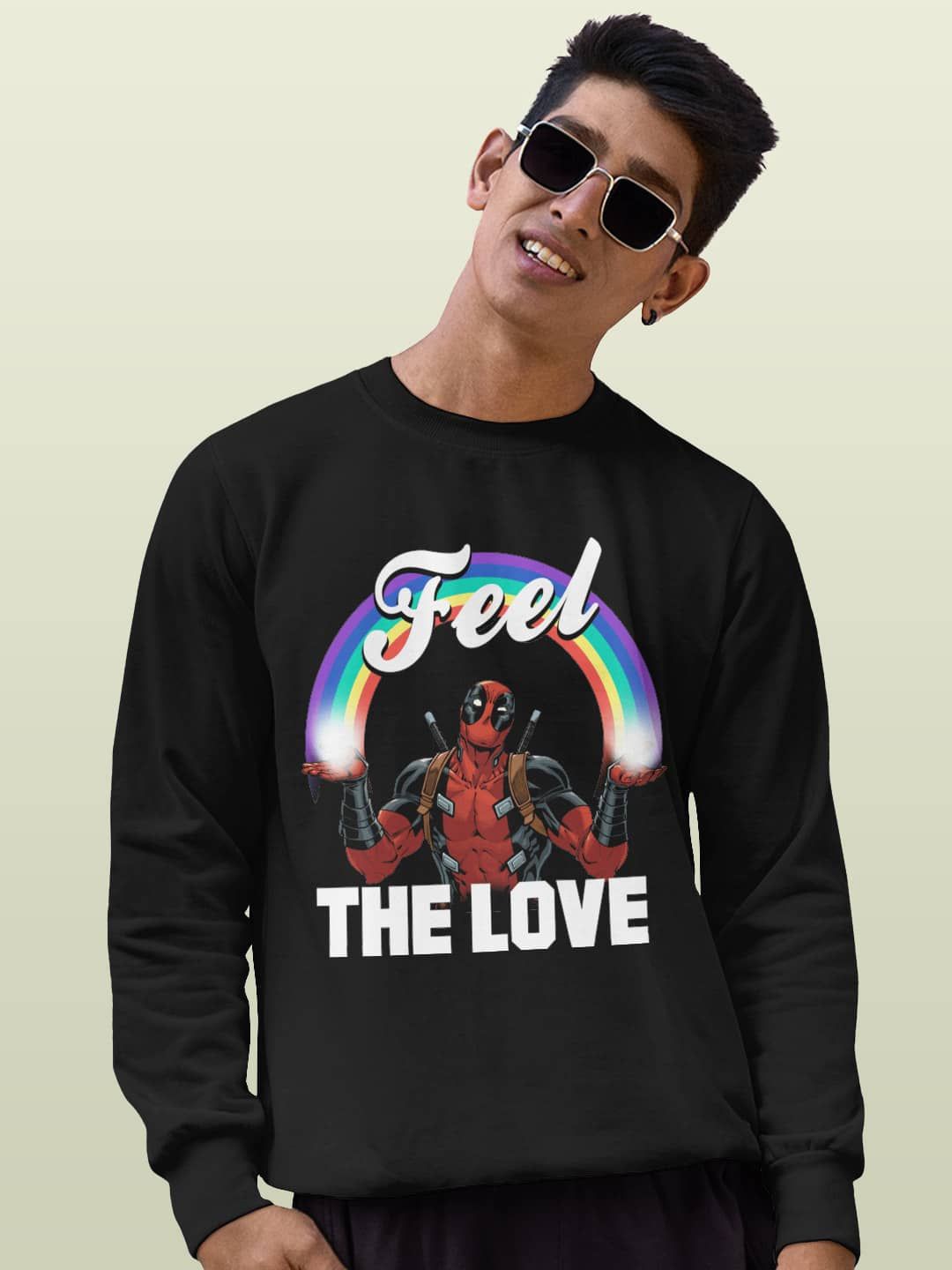 

macmerise Men Printed Sweatshirt, Black