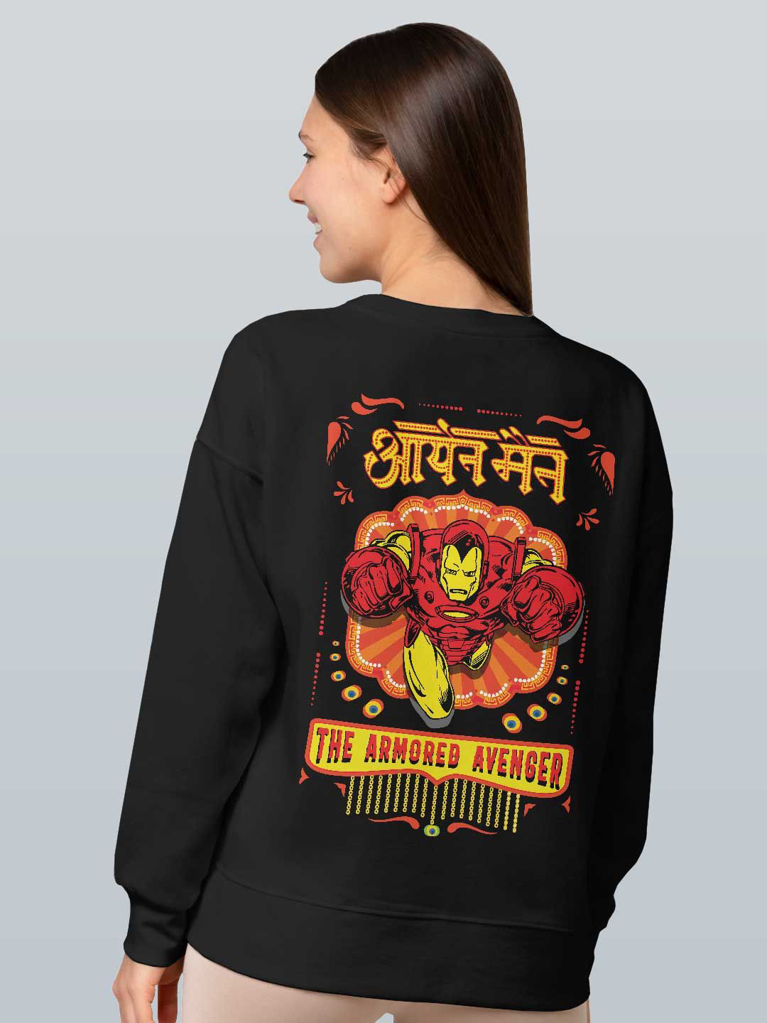 

macmerise Men Printed Sweatshirt, Black