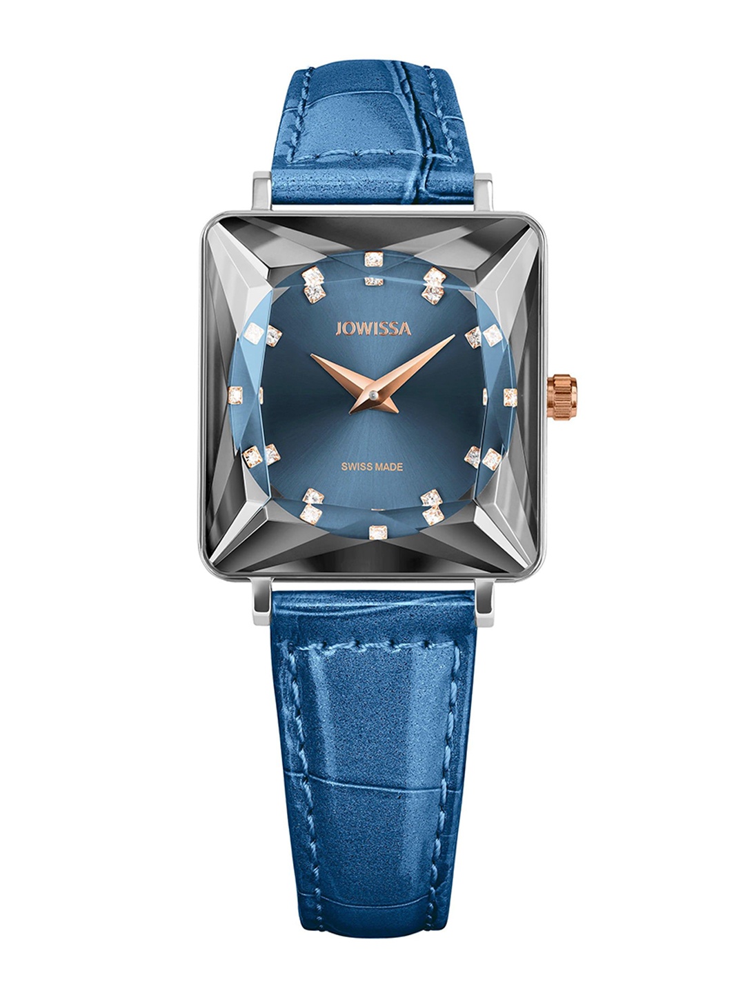 

JOWISSA Women Swiss Made Facet Princess Quartz Dial Analog Watch J8.782.M, Blue