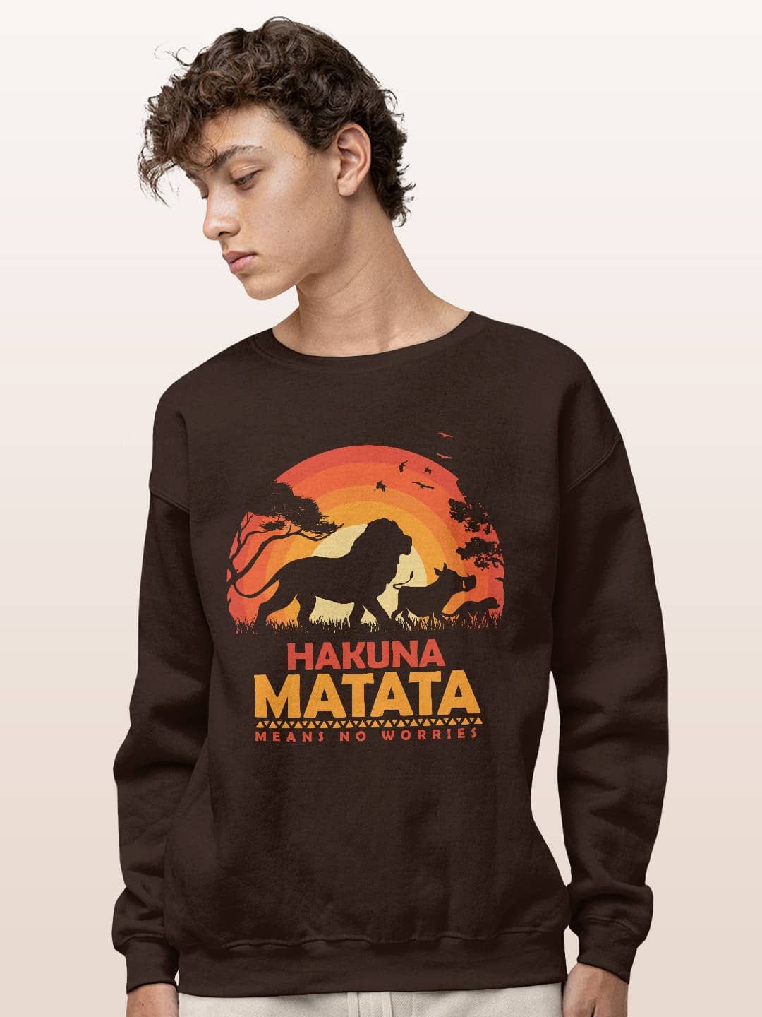 

macmerise Men Printed Sweatshirt, Brown
