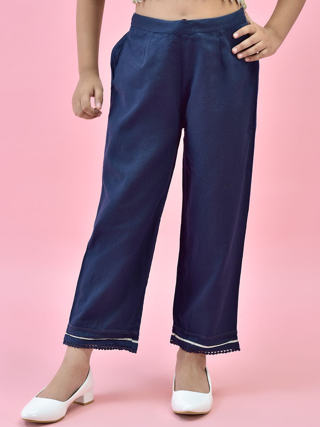 

Juniper Girls Mid-Rise Regular Fit Culottes Trousers, Blue