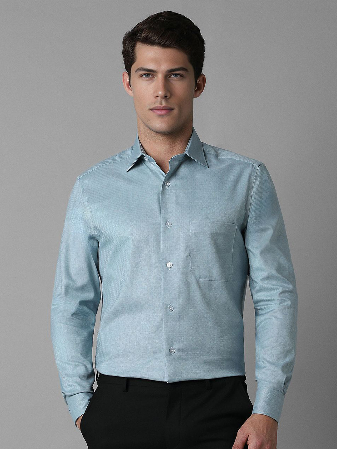 

Louis Philippe Men Opaque Formal Shirt, Blue