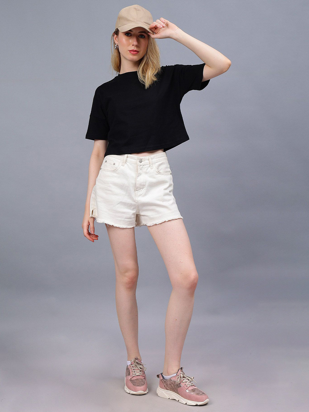 

Mad Over Print Cotton Top, Black