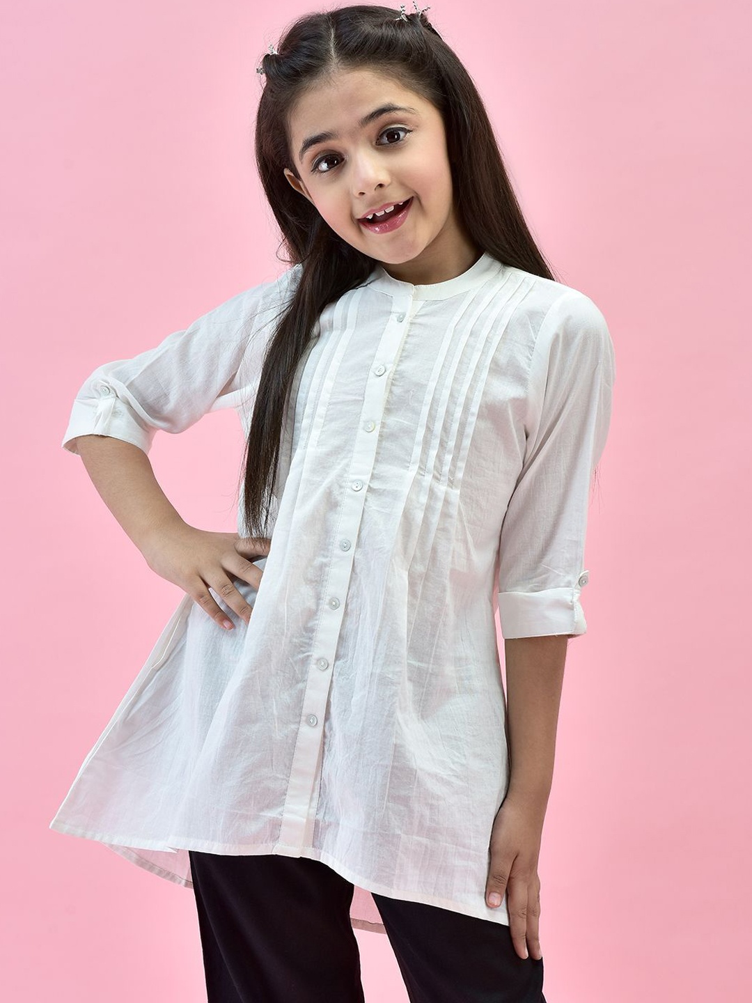 

Juniper Girls Quirky Pathani Kurta, Off white