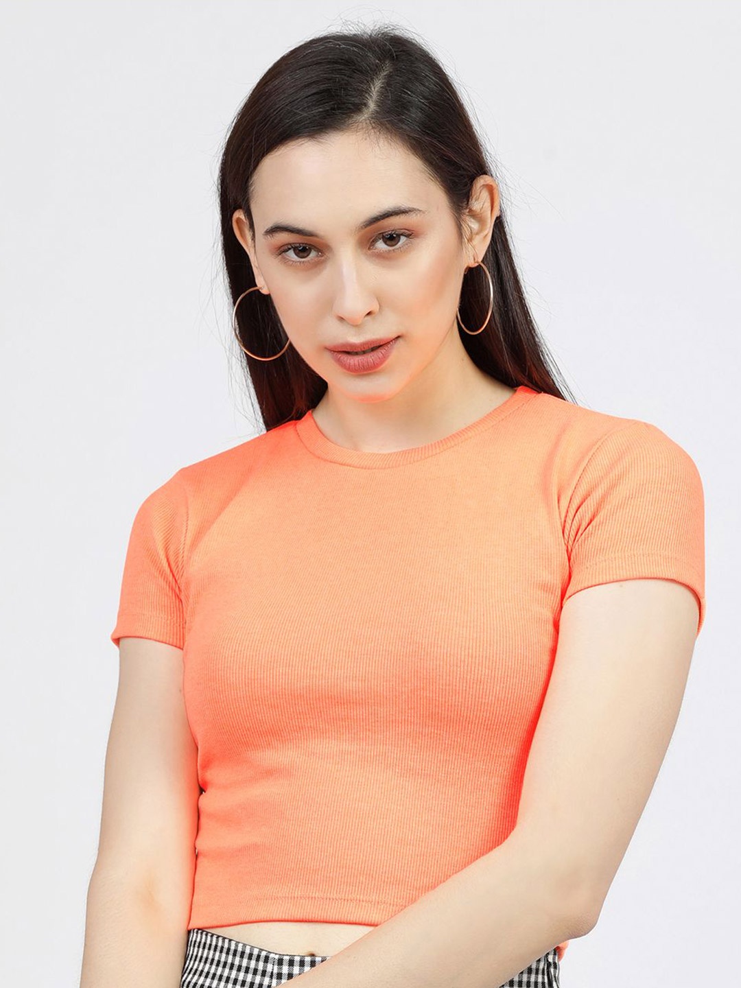 

Tokyo Talkies Cotton Crop Top, Orange