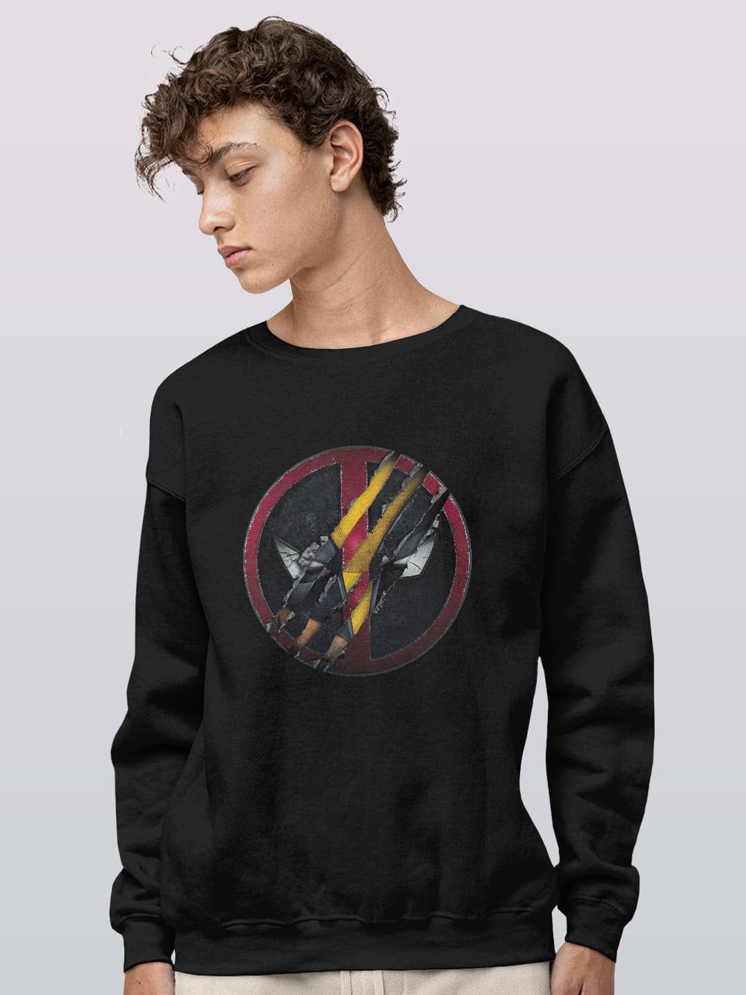 

macmerise Men Printed Sweatshirt, Black