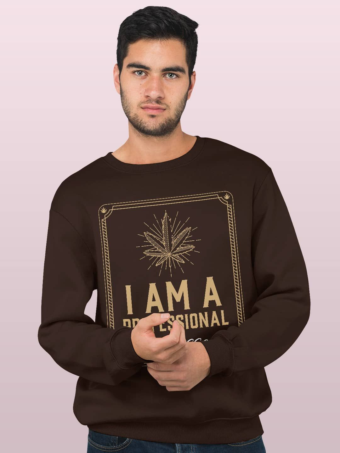 

macmerise Men Printed Sweatshirt, Brown