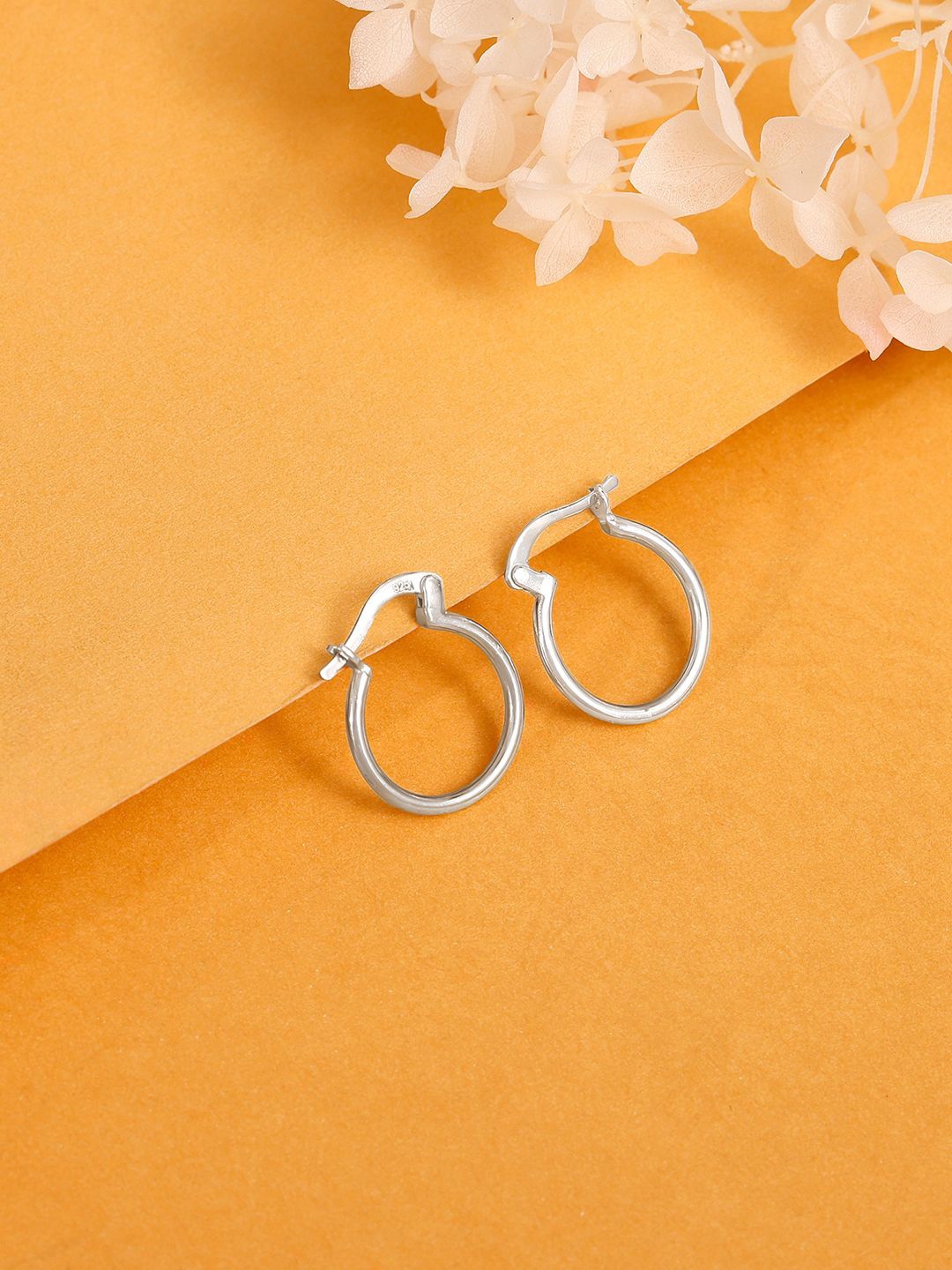 

GIVA 925 Silver Rhodium-Plated Contemporary Hoop Earrings