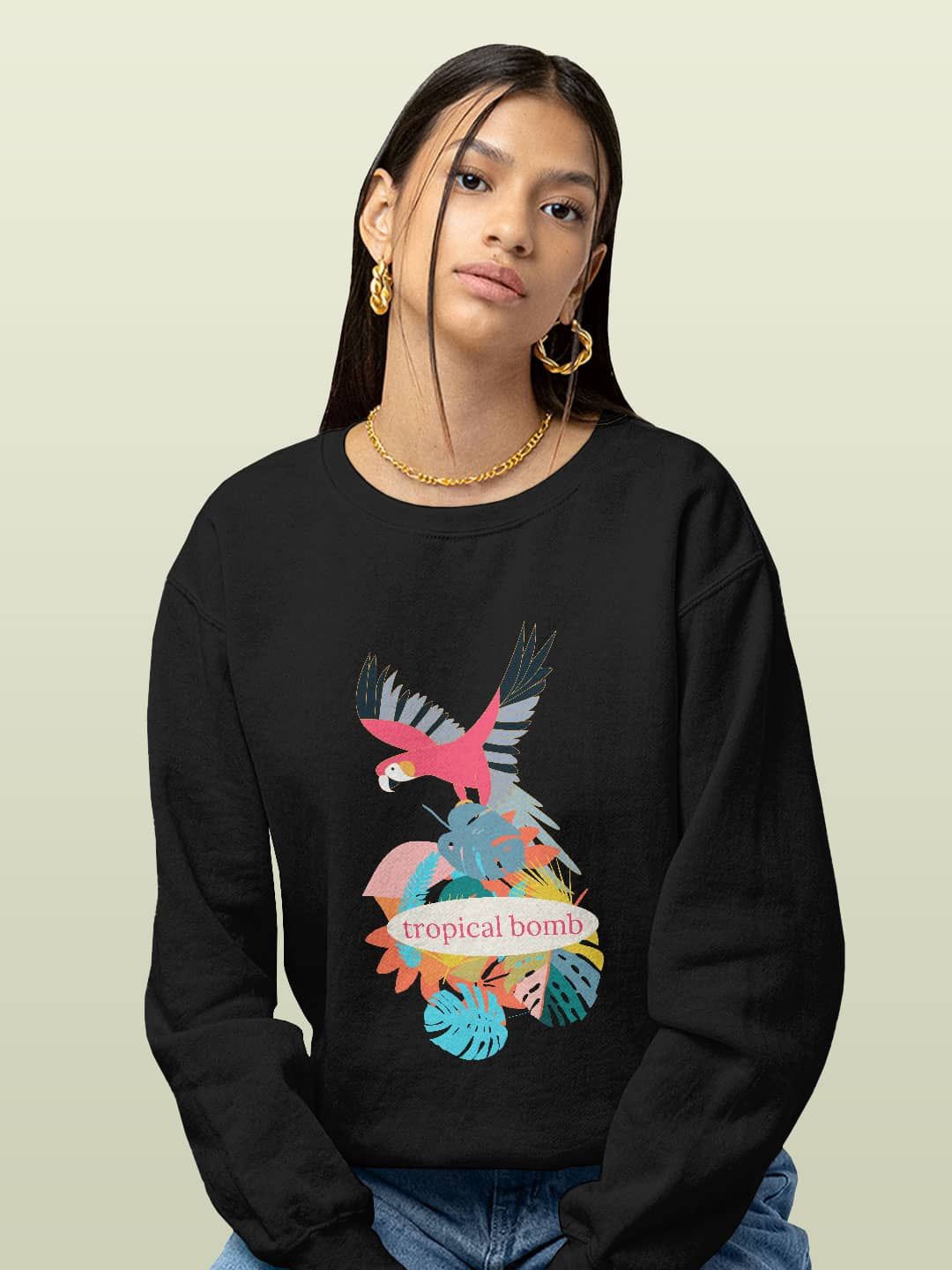 

macmerise Men Printed Sweatshirt, Black