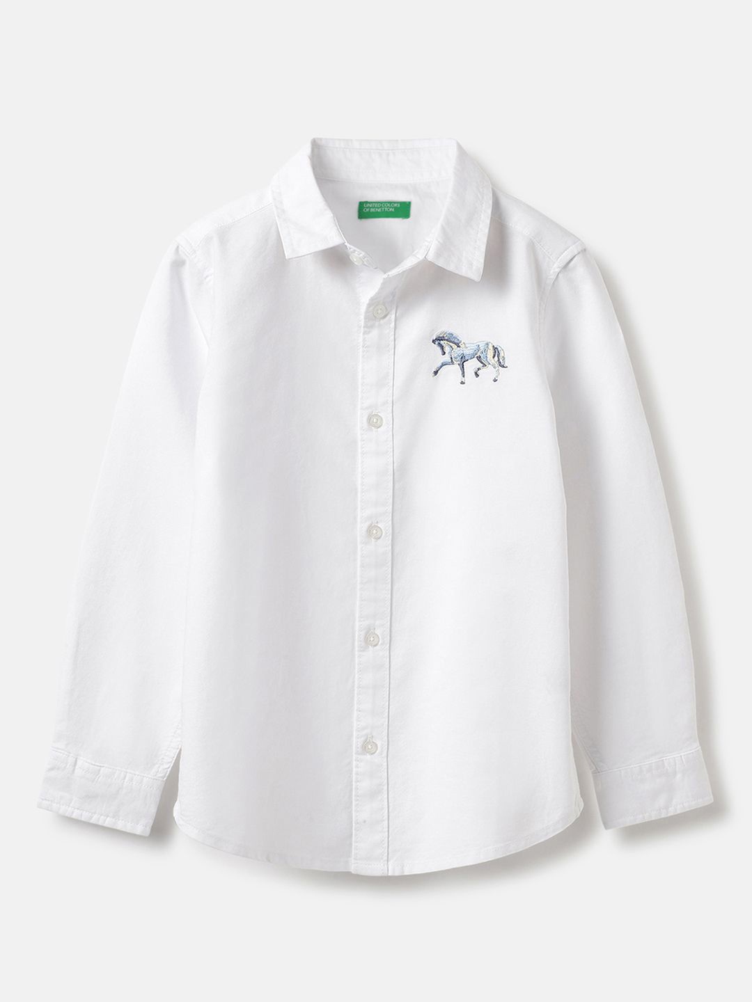 

United Colors of Benetton Boys Opaque Casual Shirt, White