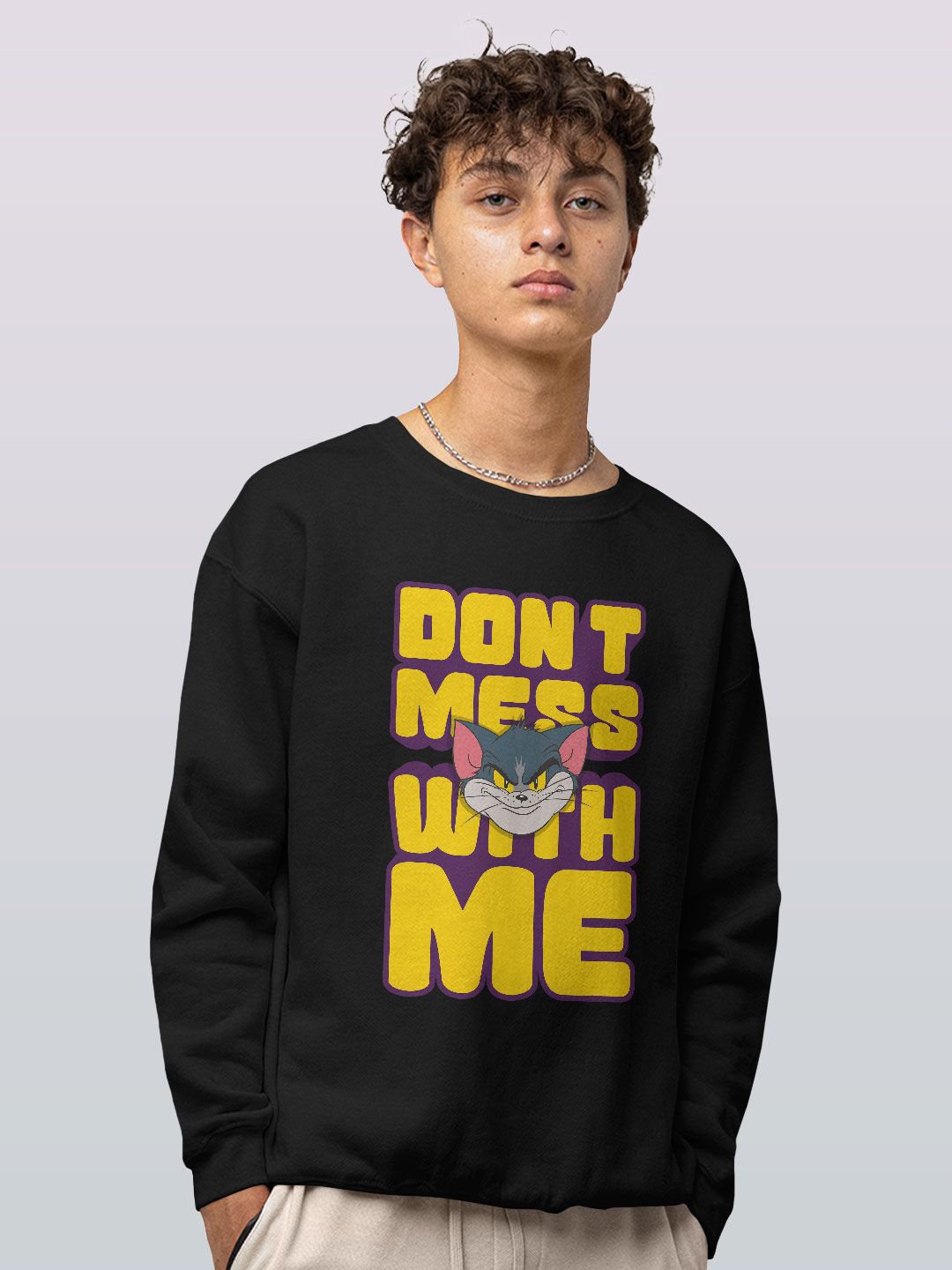 

macmerise Men Printed Sweatshirt, Black