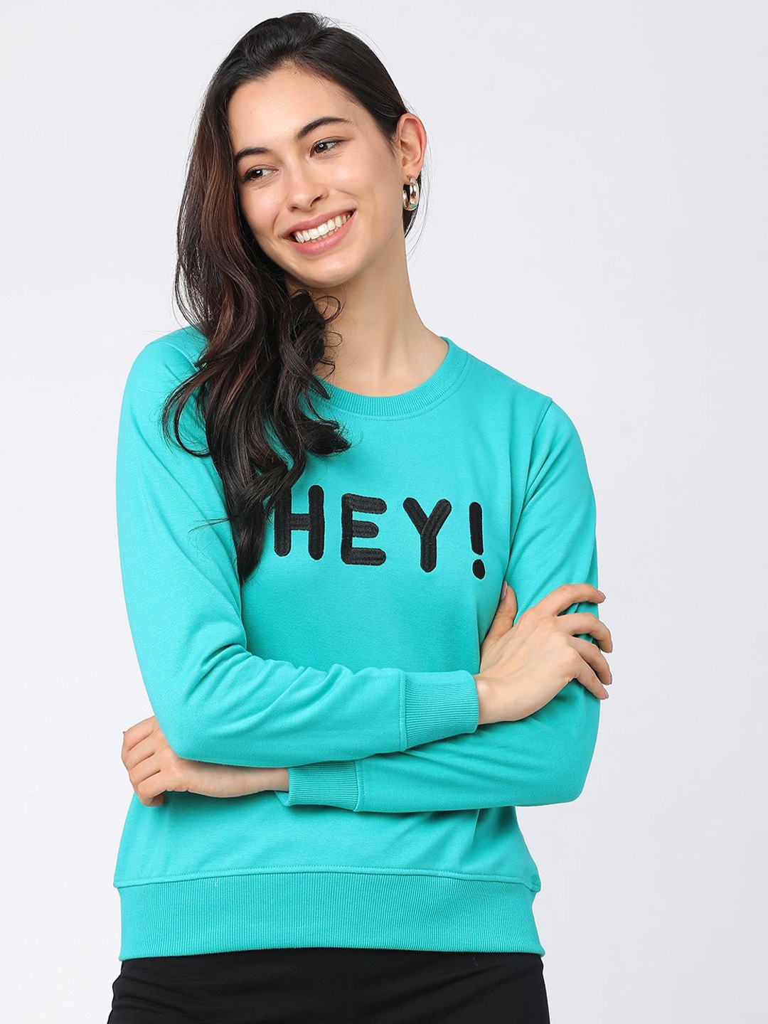 

Tokyo Talkies Women Printed Sweatshirt, Green